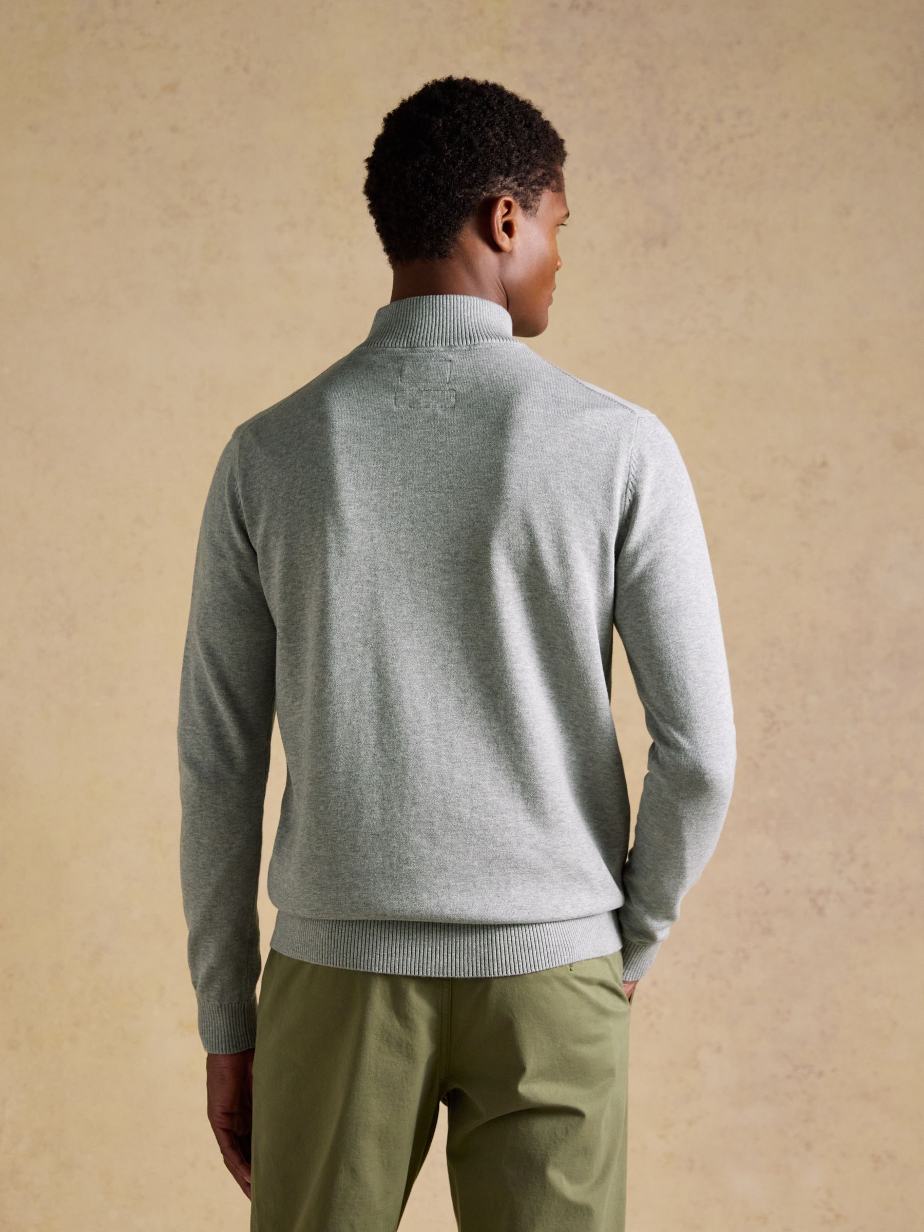 Hillside Grey Quarter Zip Knitted Jumper - Image 2 of 8
