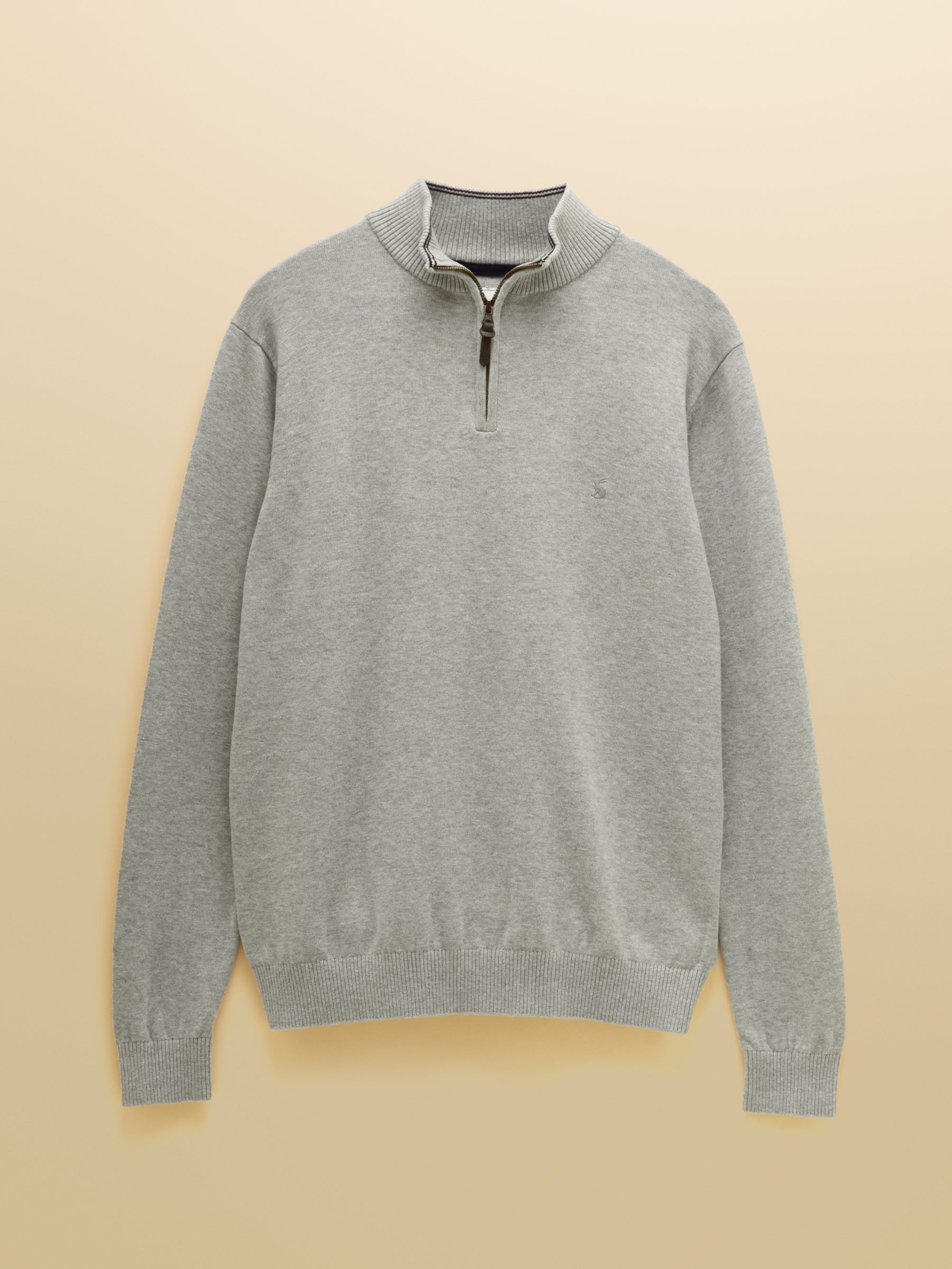 Hillside Grey Quarter Zip Knitted Jumper - Image 9 of 9