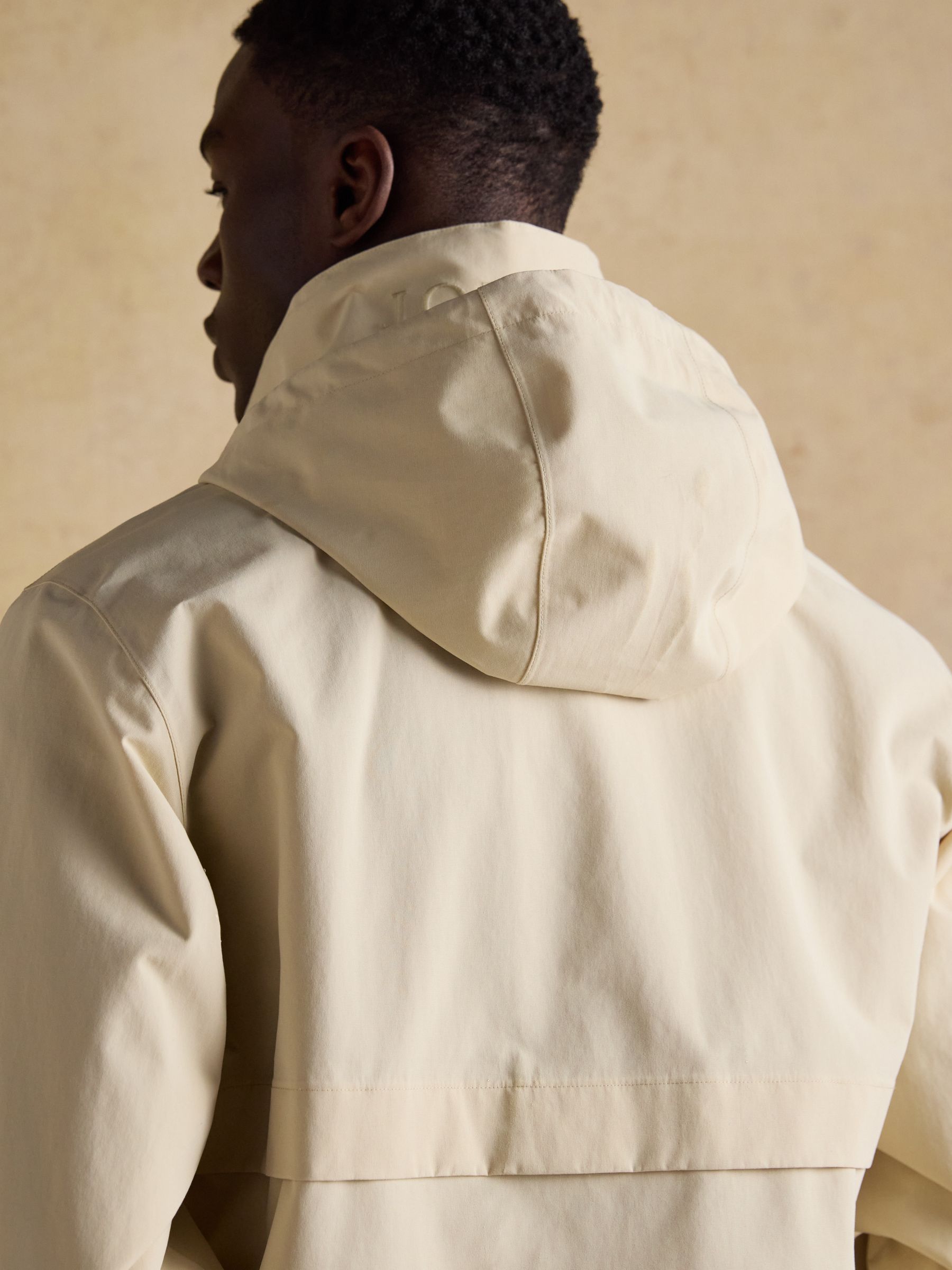 Quayside Stone Lightweight Waterproof Coat with Packable Hood - Image 15 of 16