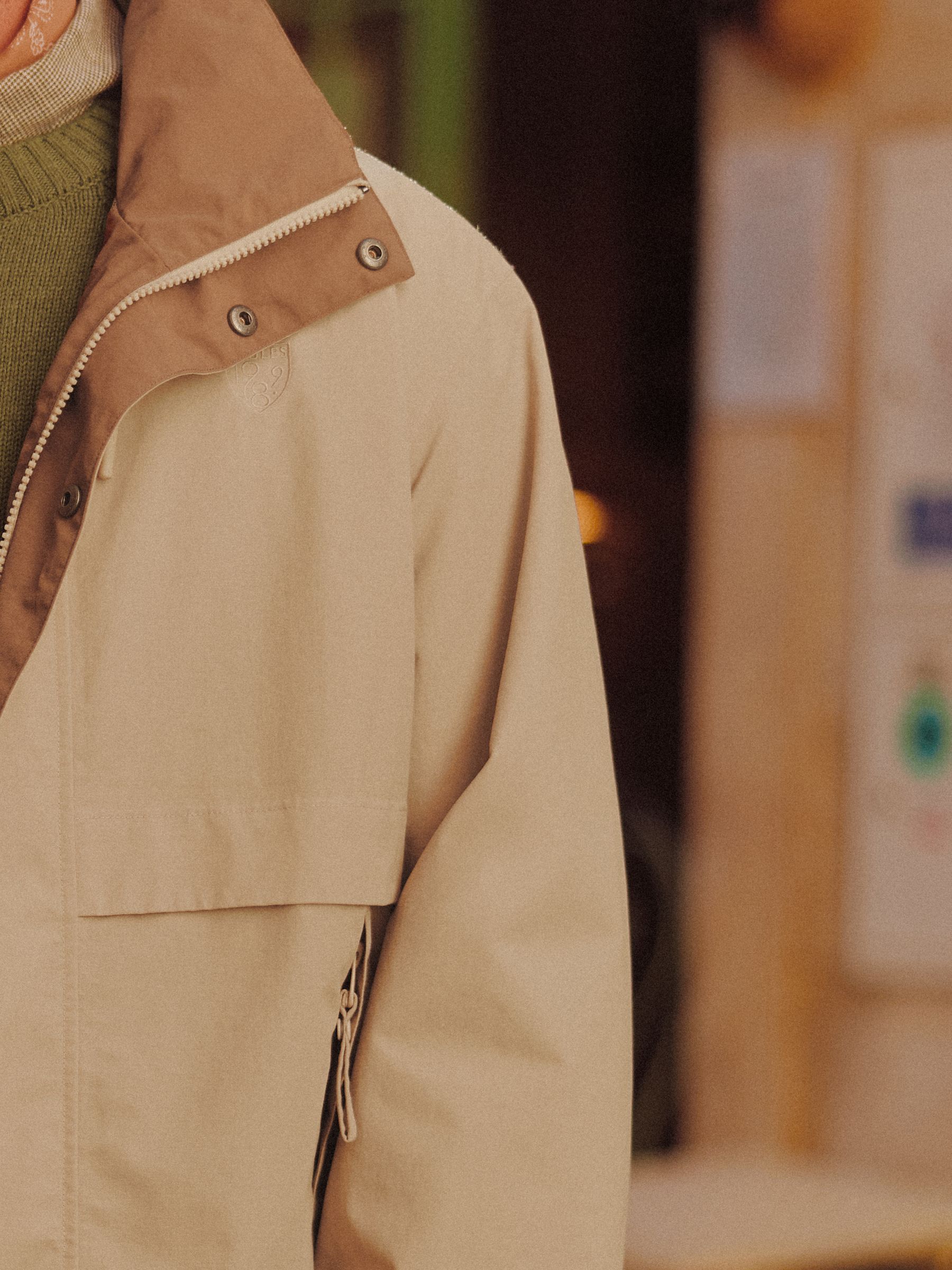 Quayside Stone Lightweight Waterproof Coat with Packable Hood - Image 3 of 16