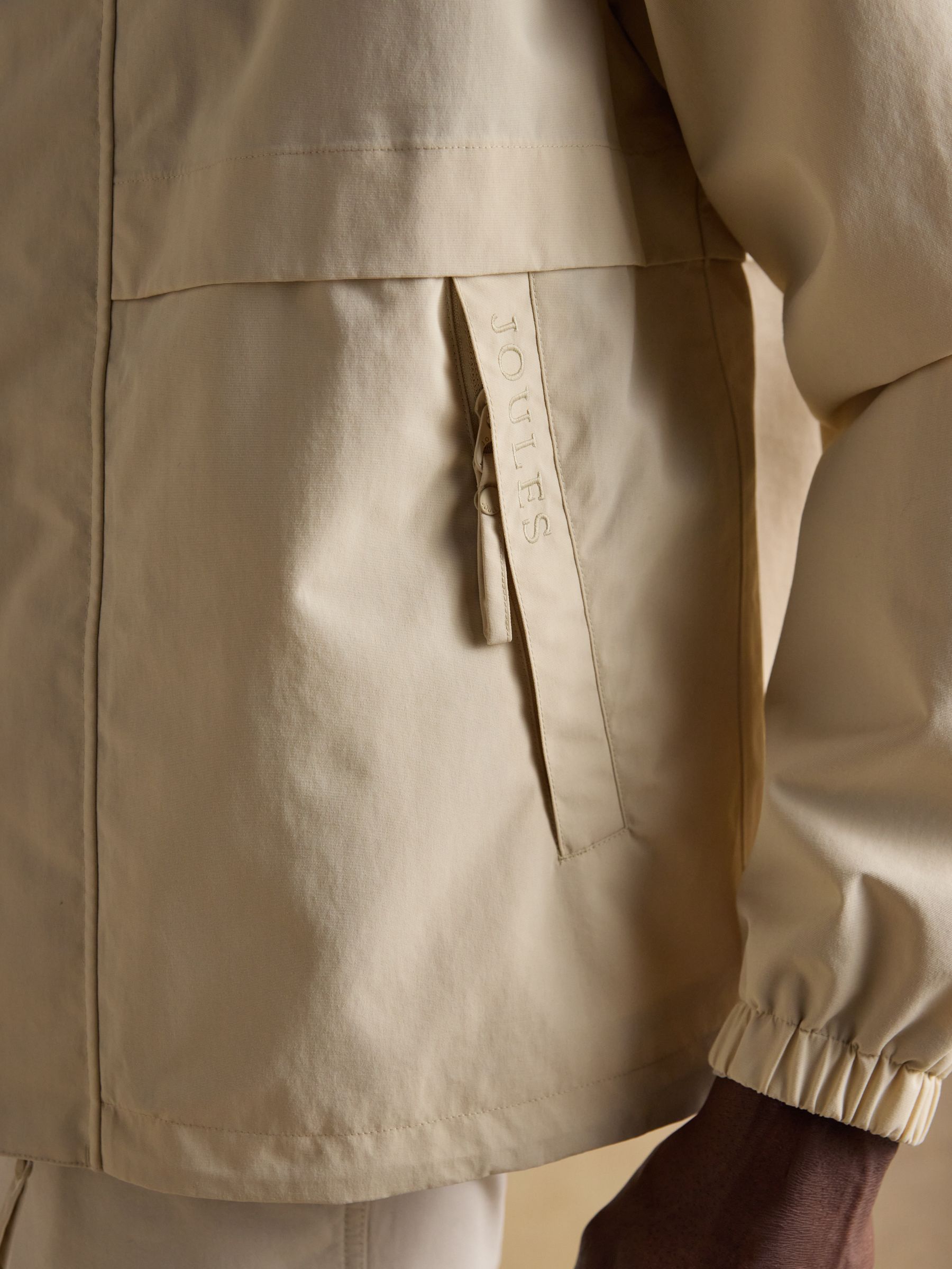 Quayside Stone Lightweight Waterproof Coat with Packable Hood - Image 9 of 16