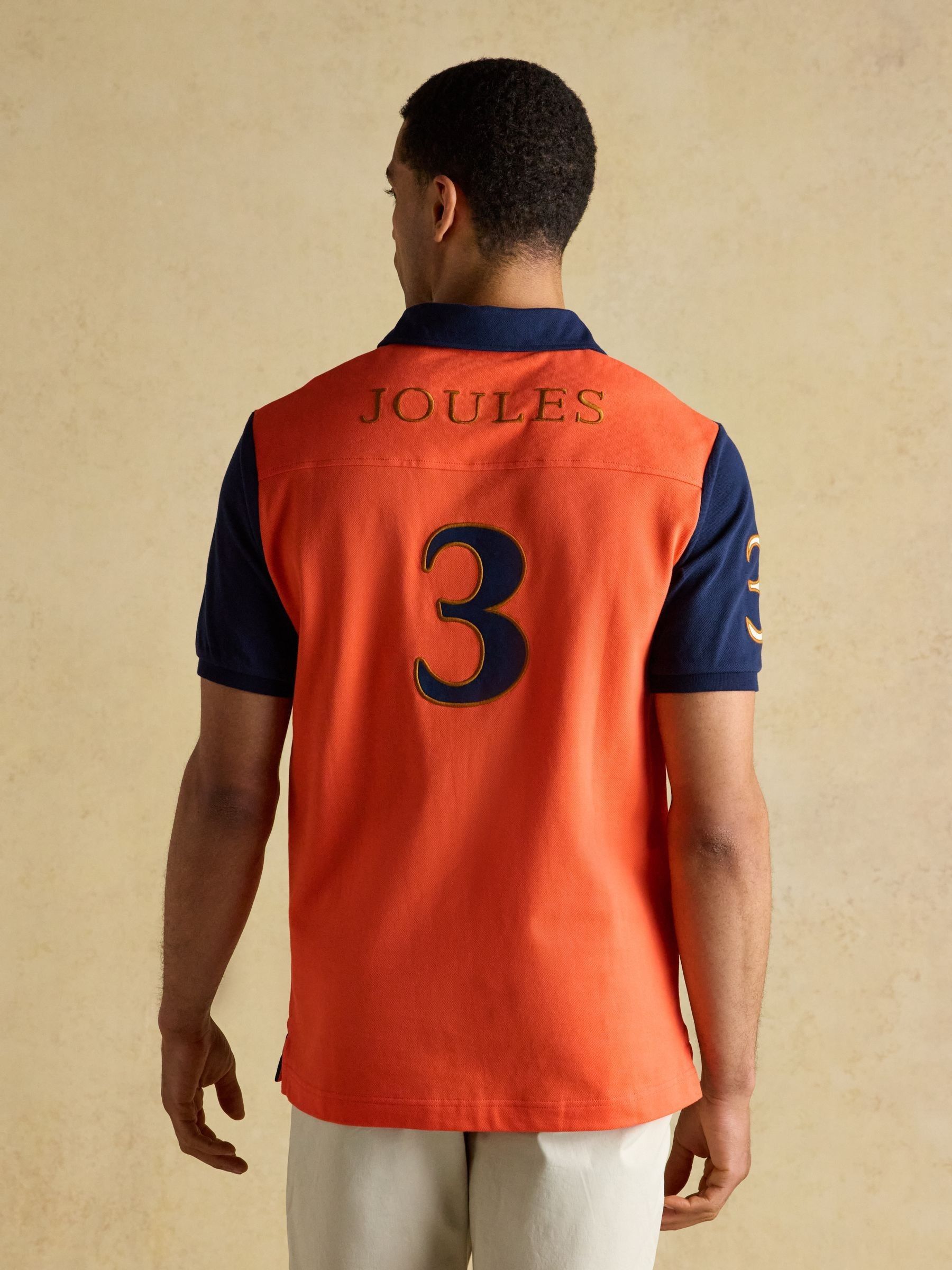 Orange Embellished Cotton Pique Polo Shirt - Image 2 of 9