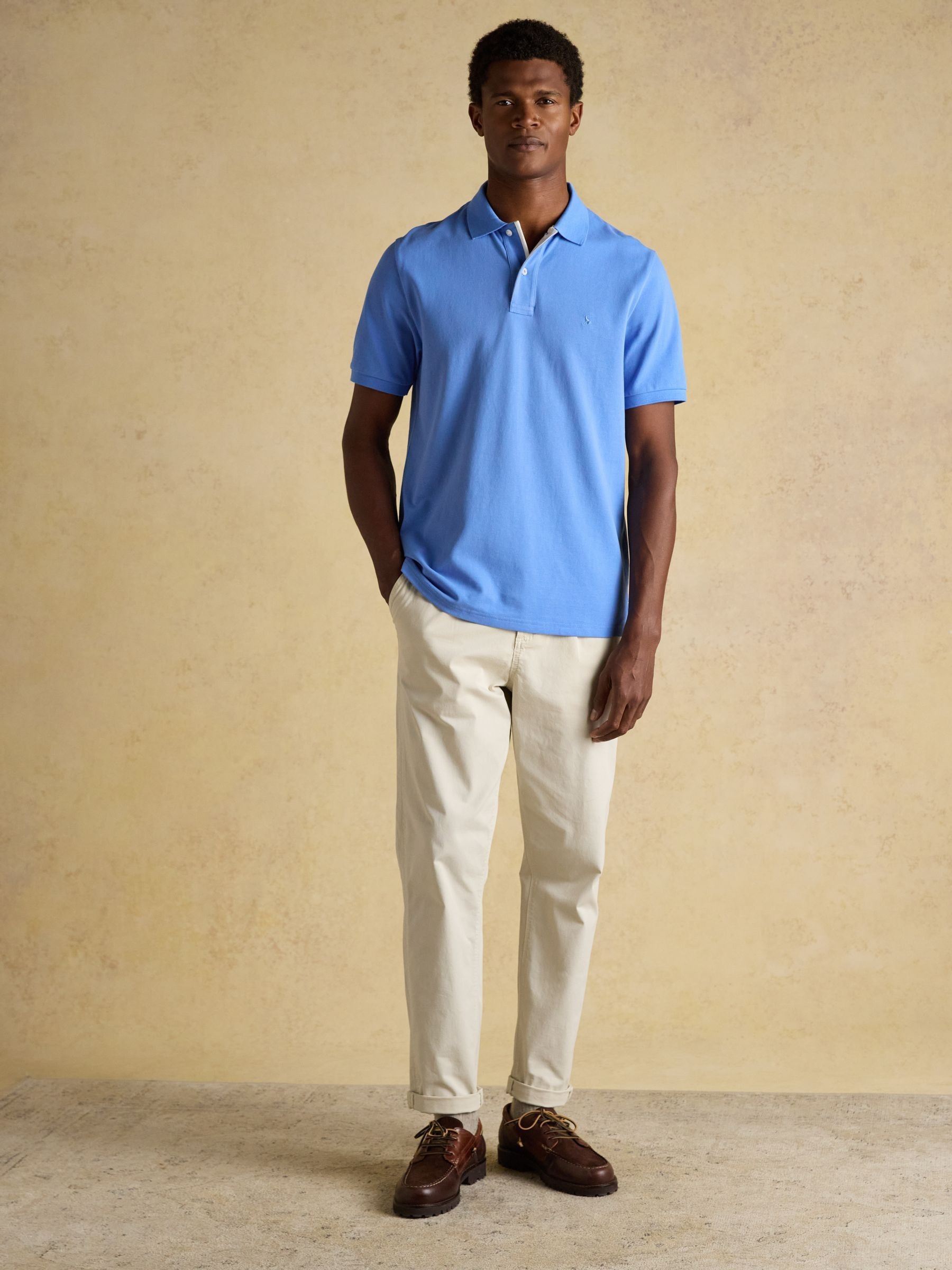 Woody Blue Cotton Pique Polo Shirt - Image 6 of 8