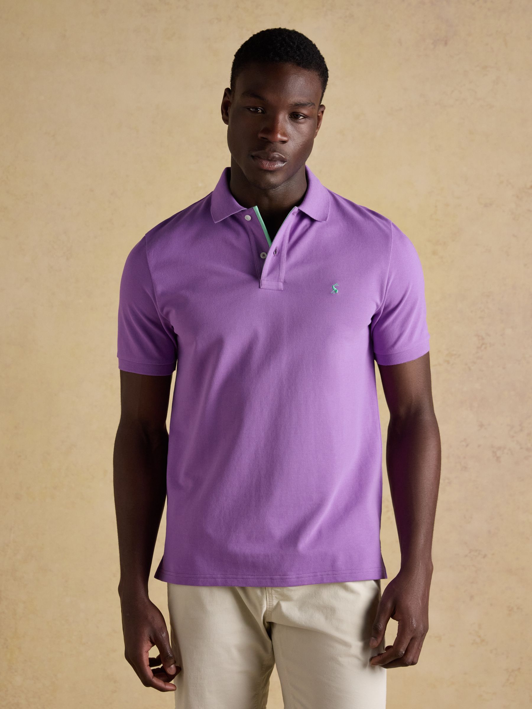 Woody Purple Cotton Pique Polo Shirt - Image 1 of 8