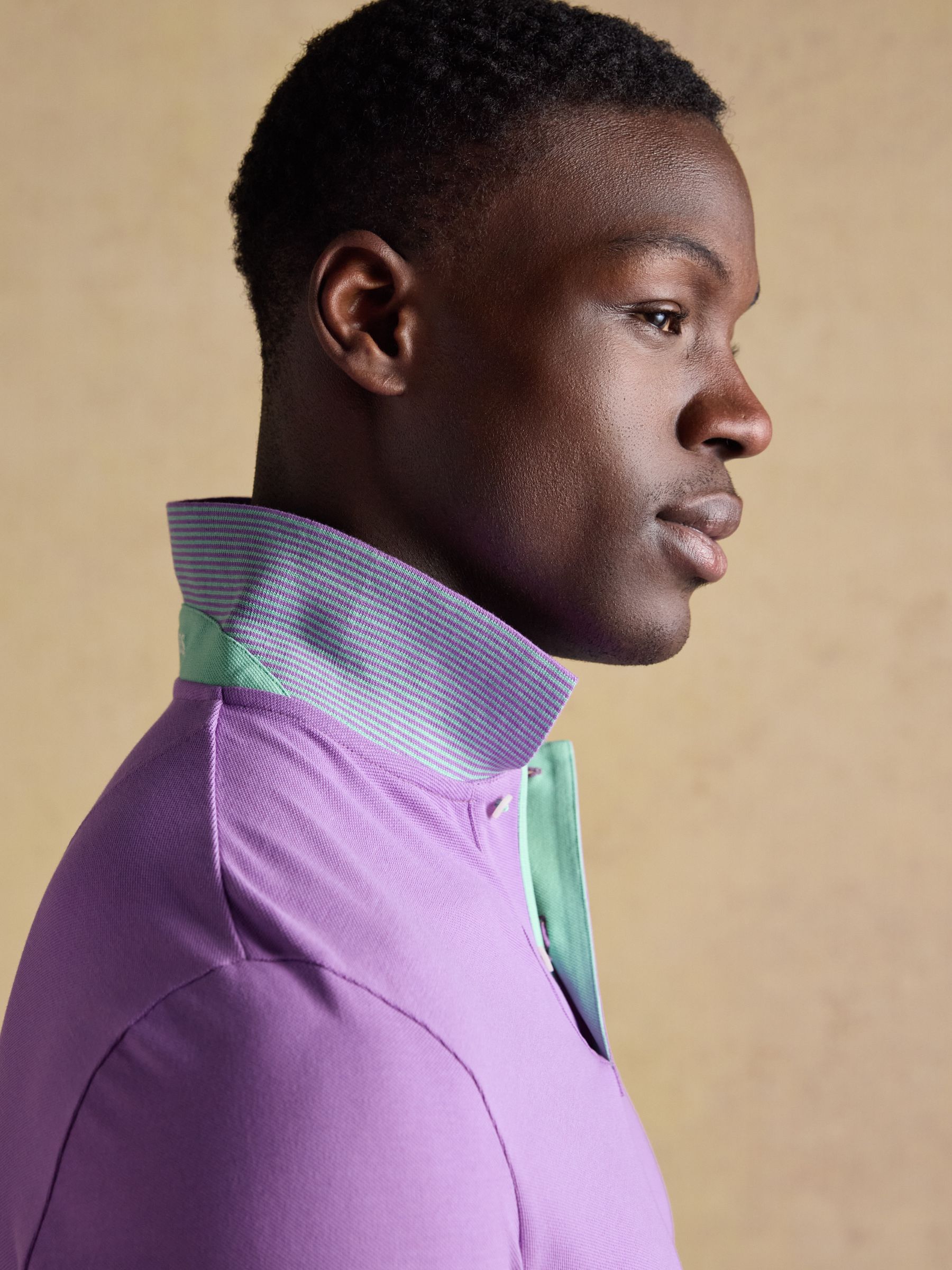 Woody Purple Cotton Pique Polo Shirt - Image 5 of 8