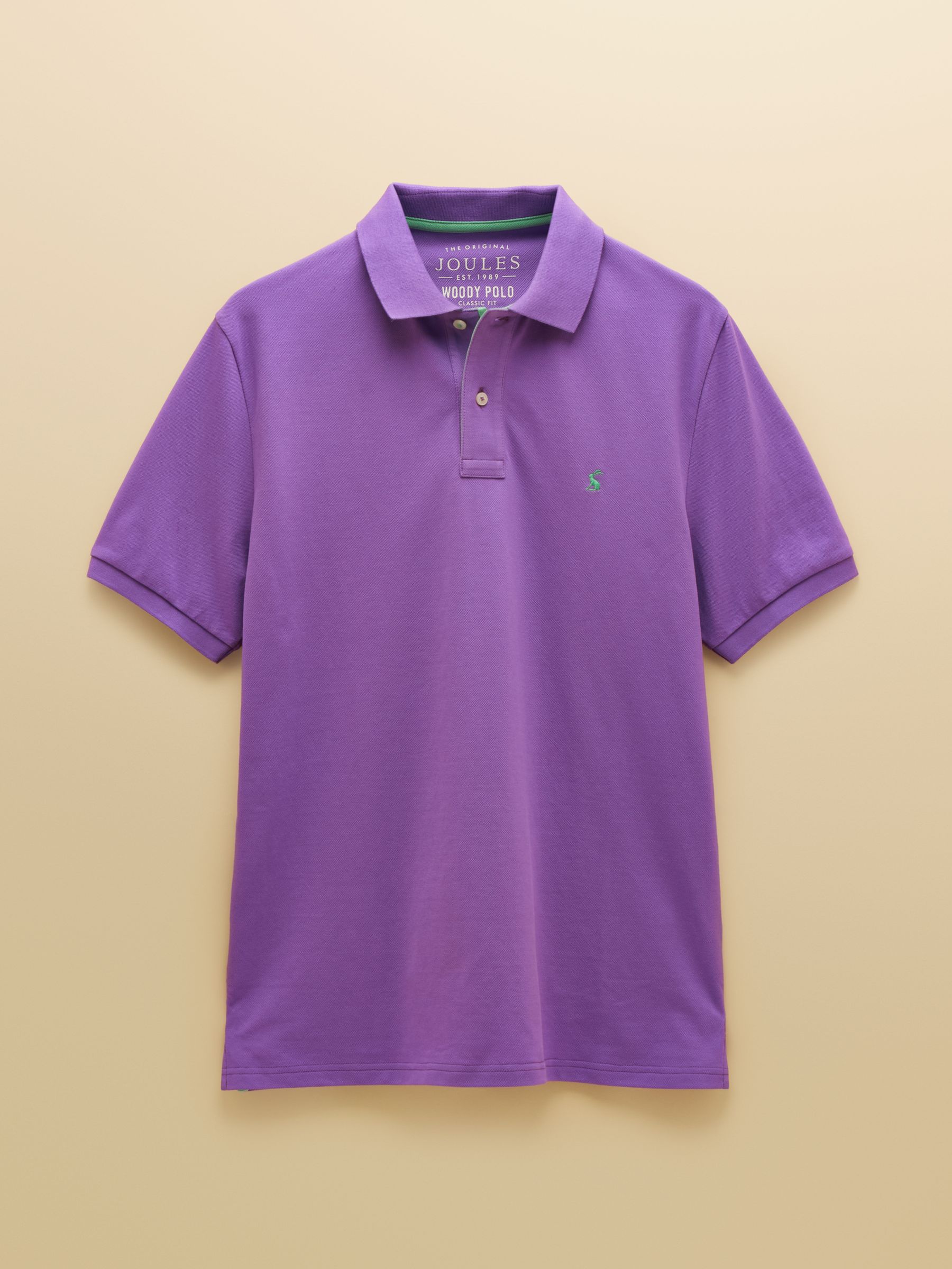 Woody Purple Cotton Pique Polo Shirt - Image 8 of 8