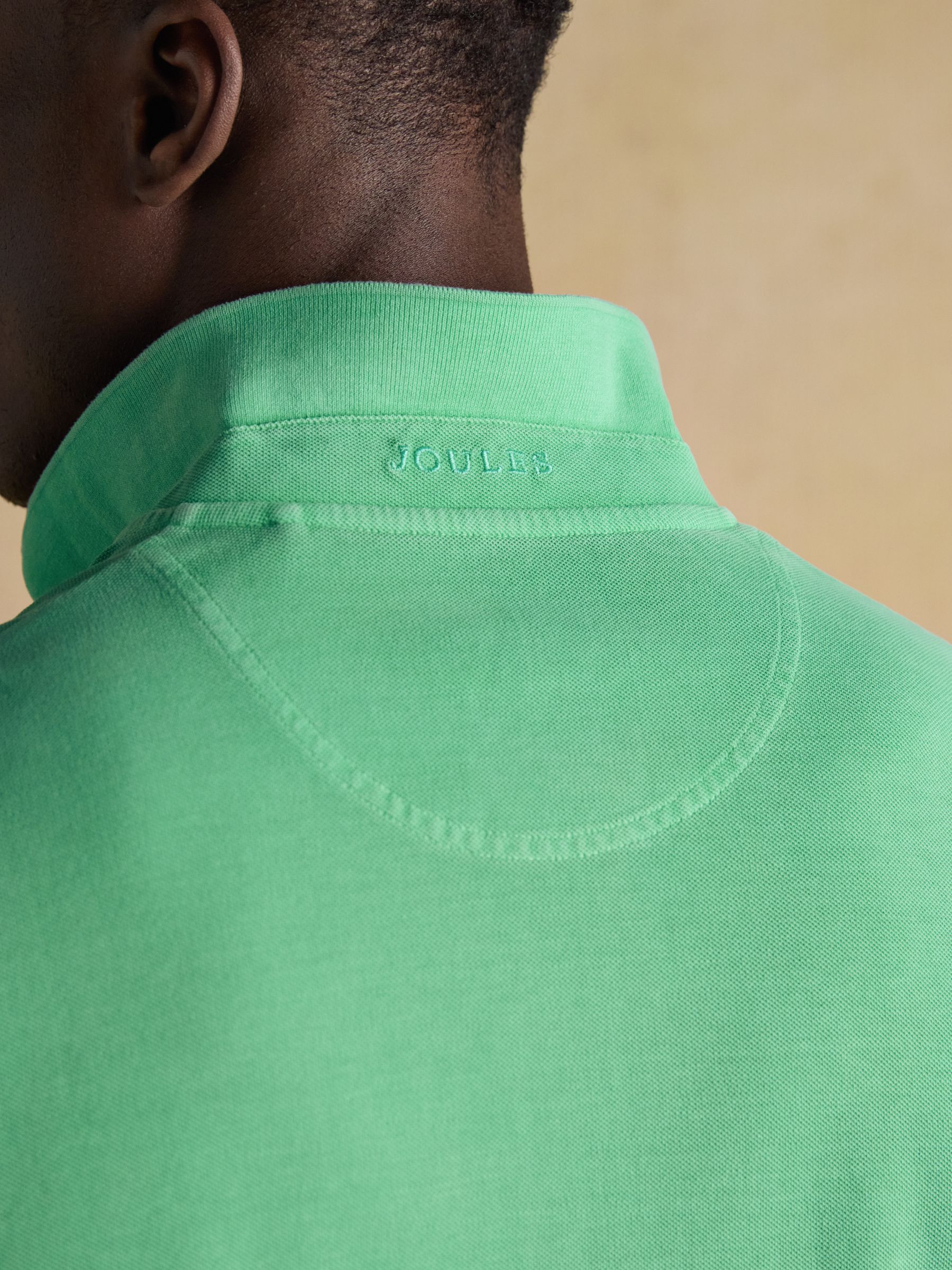 Green Premium Garment Dyed Cotton Pique Polo Shirt - Image 9 of 10