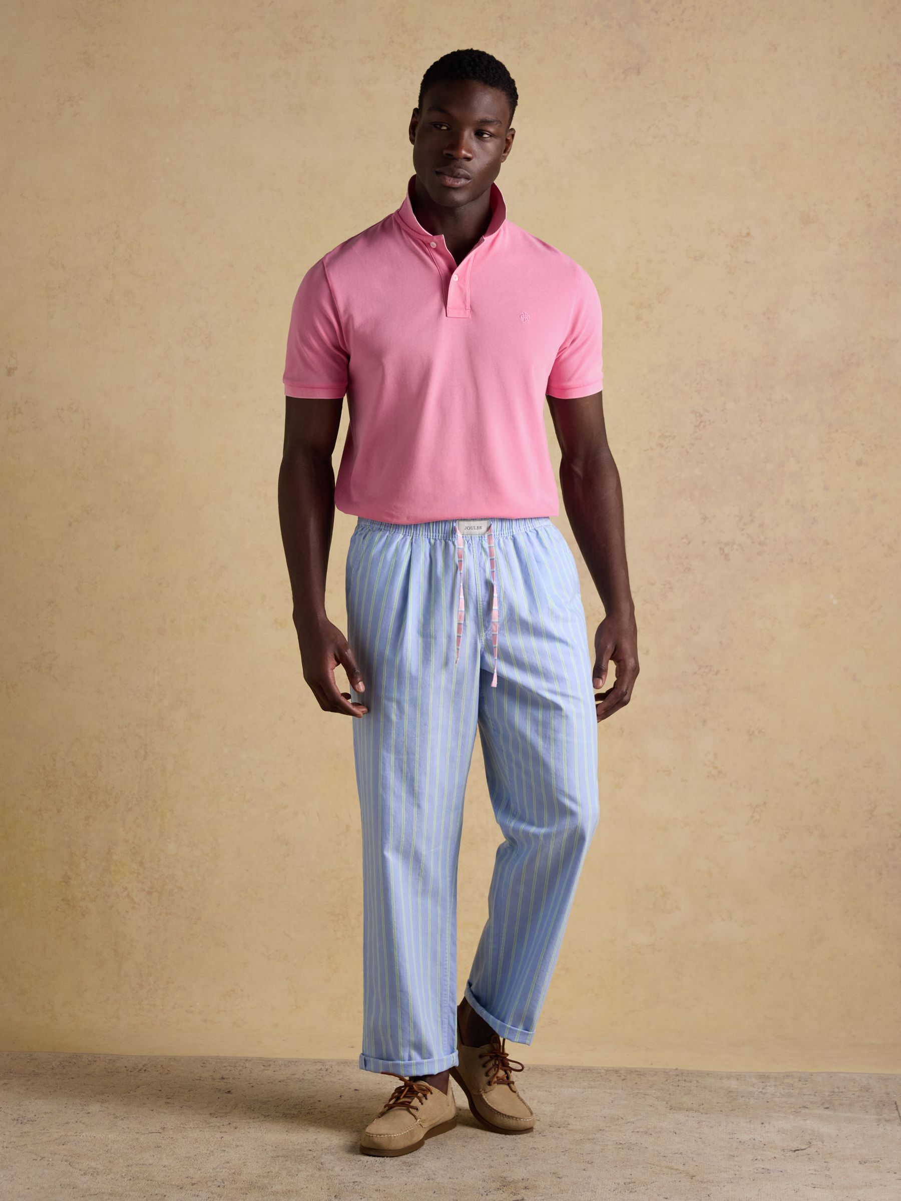 Garment Dyed Pink Cotton Pique Polo Shirt - Image 5 of 8