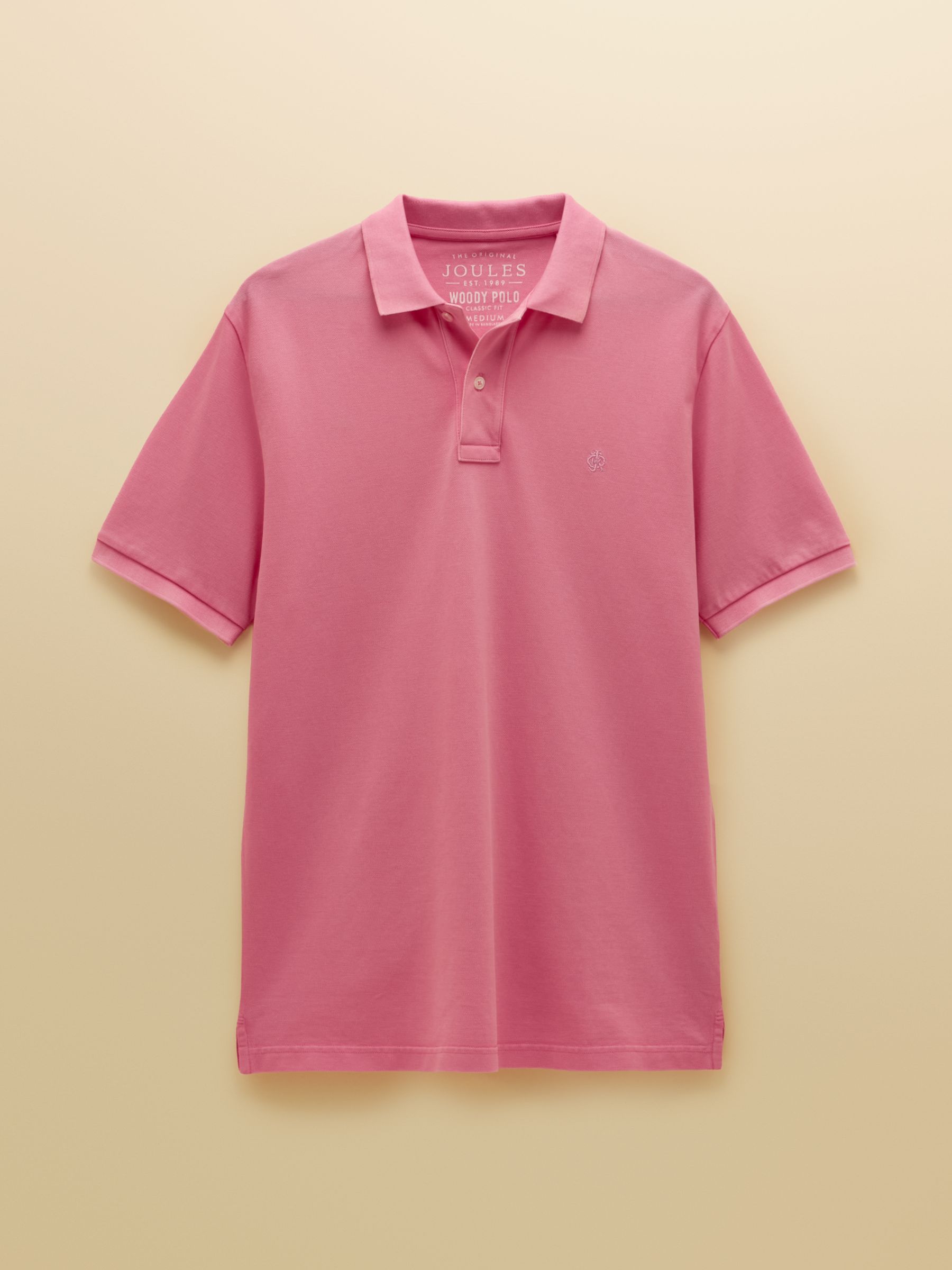 Garment Dyed Pink Cotton Pique Polo Shirt - Image 8 of 8