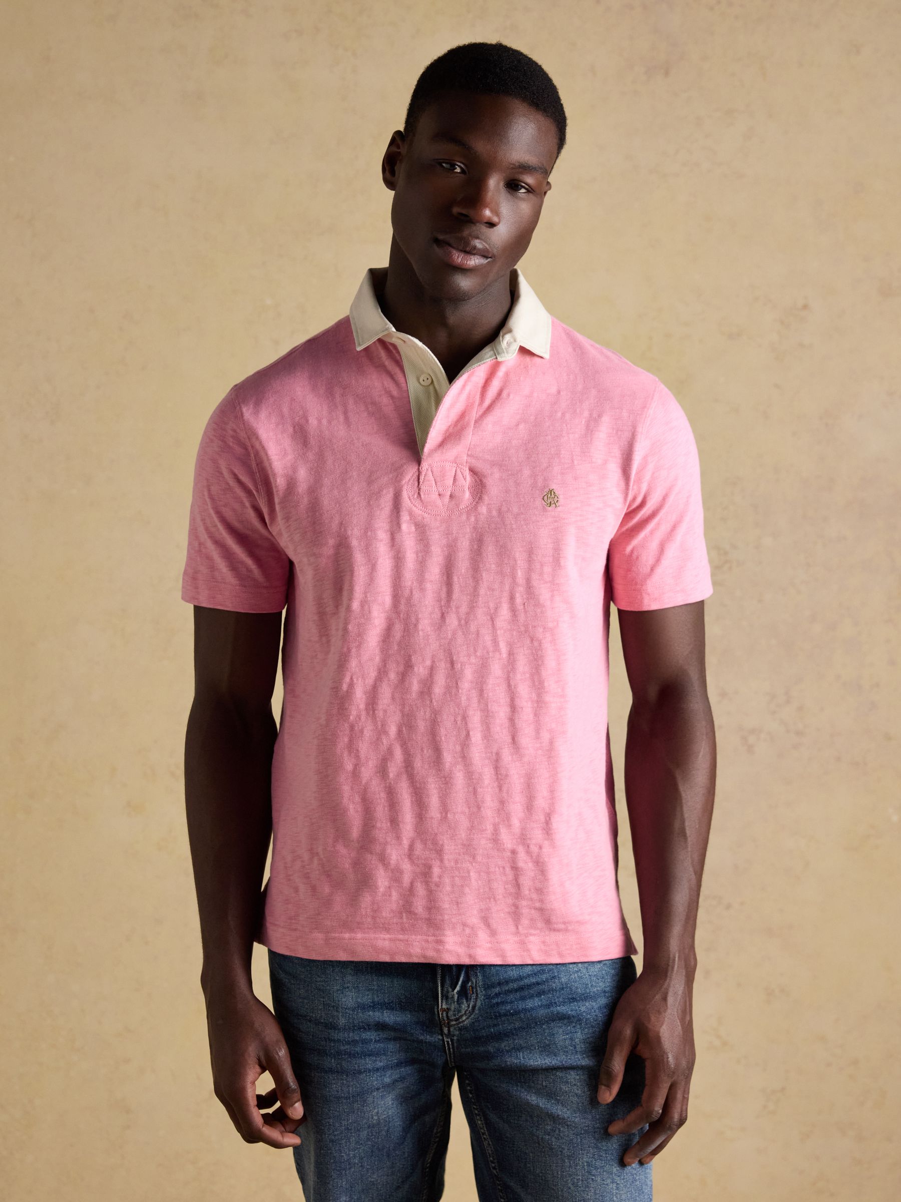 Summer Slub Pink Rugby Shirt - Image 3 of 10