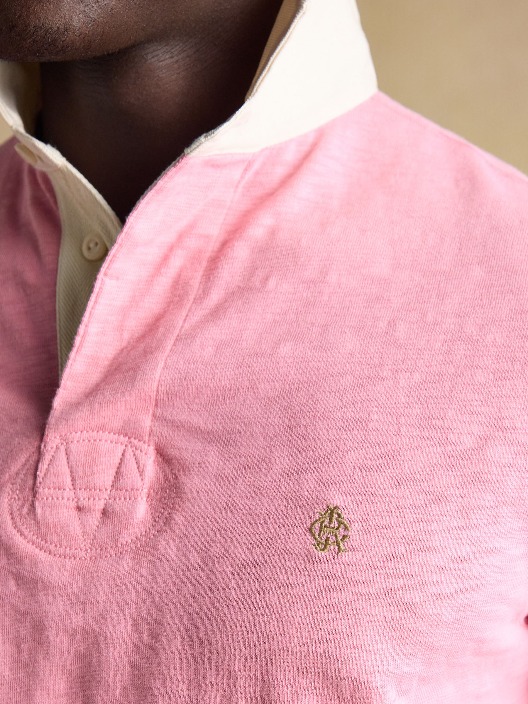 Summer Slub Pink Rugby Shirt - Image 6 of 10