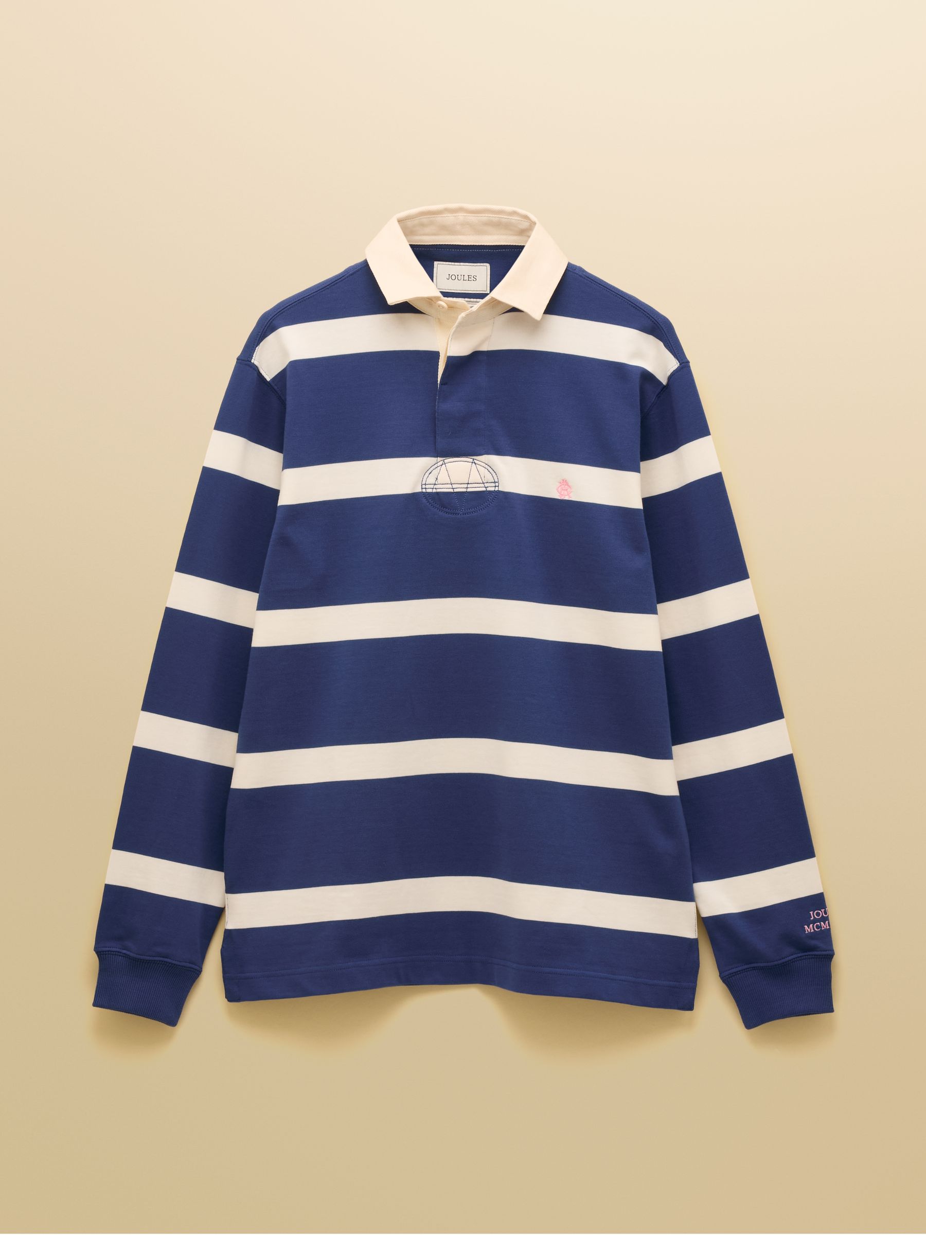 Rugby Club Blue & Cream Stripe Long Sleeve Shirt - Image 10 of 10