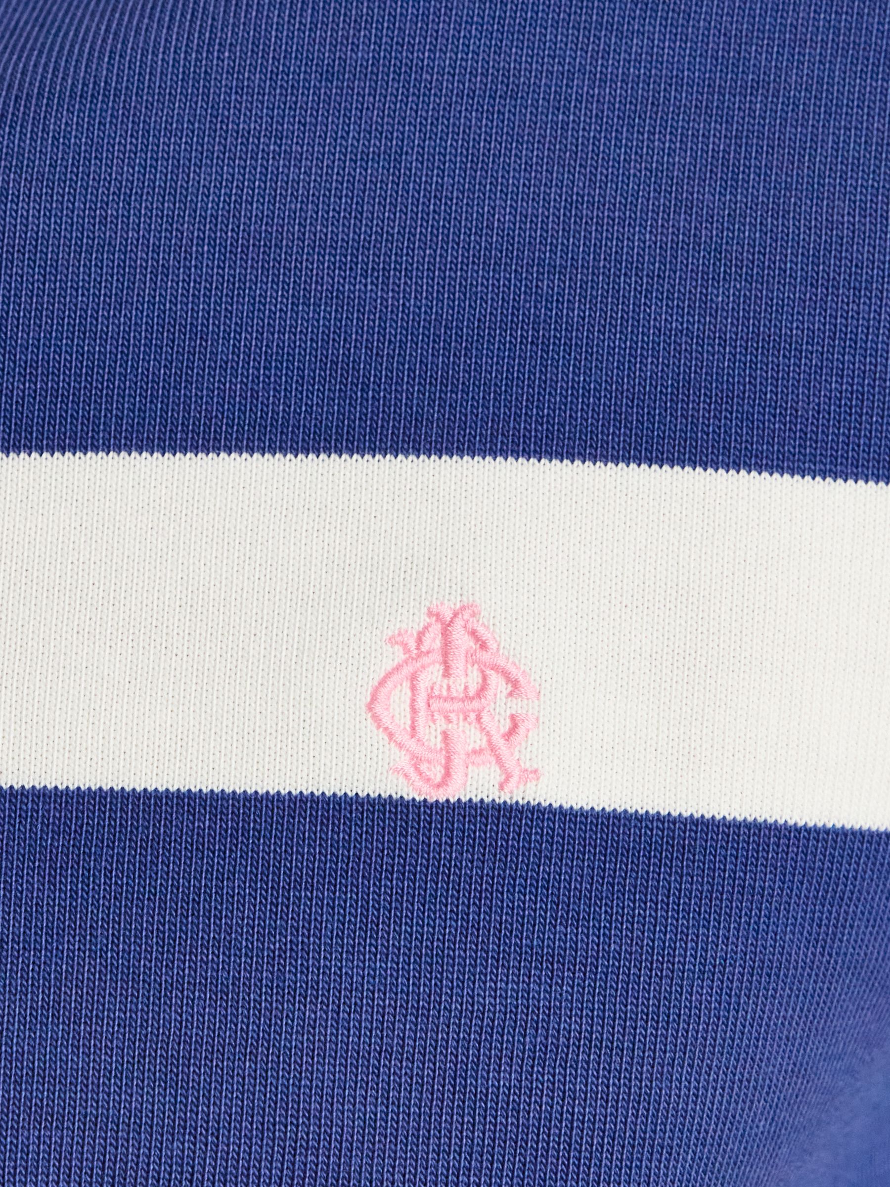 Rugby Club Blue & Cream Stripe Long Sleeve Shirt - Image 9 of 10