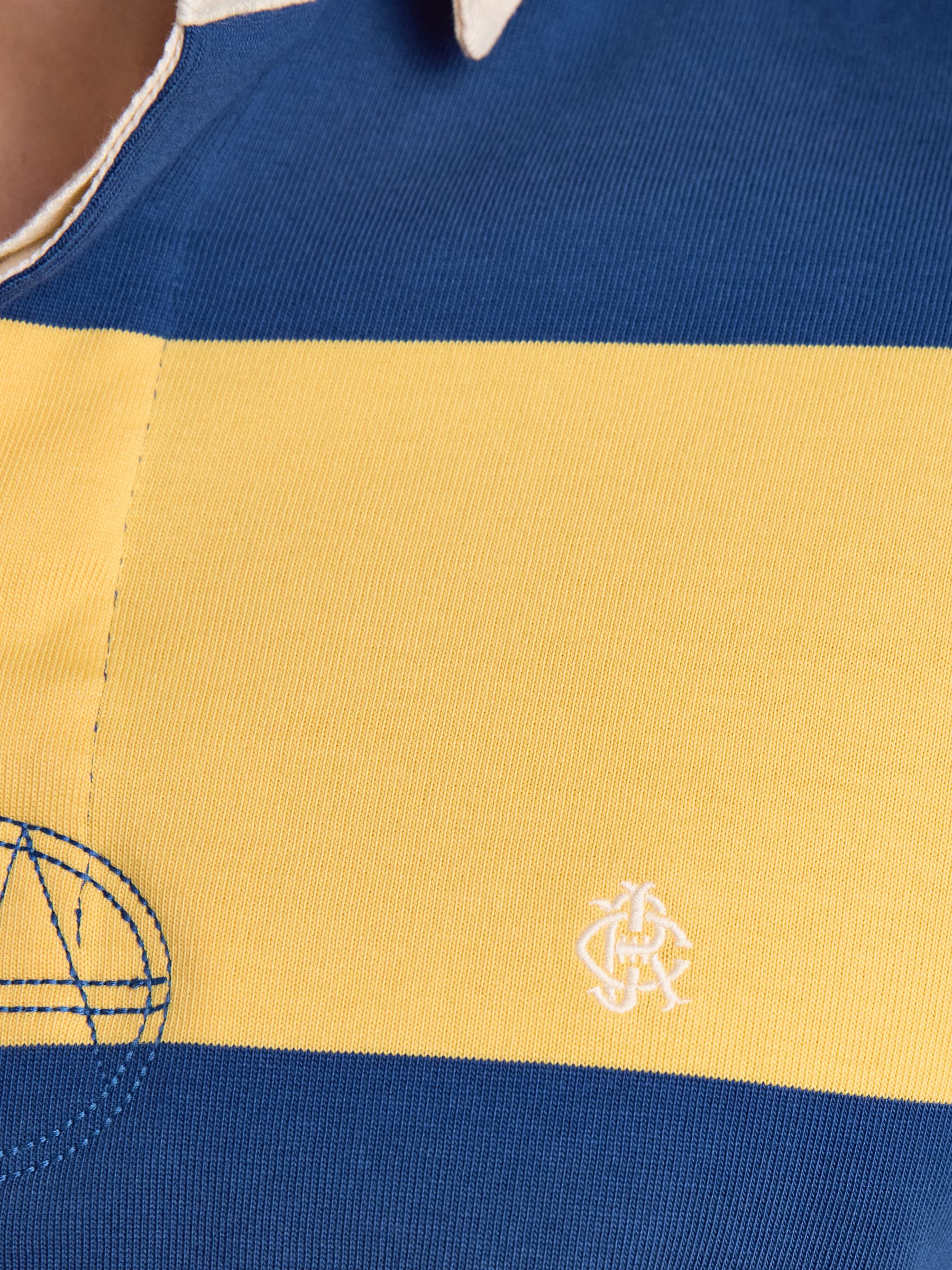 Yellow & Blue Stripe Long Sleeve Rugby Shirt - Image 11 of 13