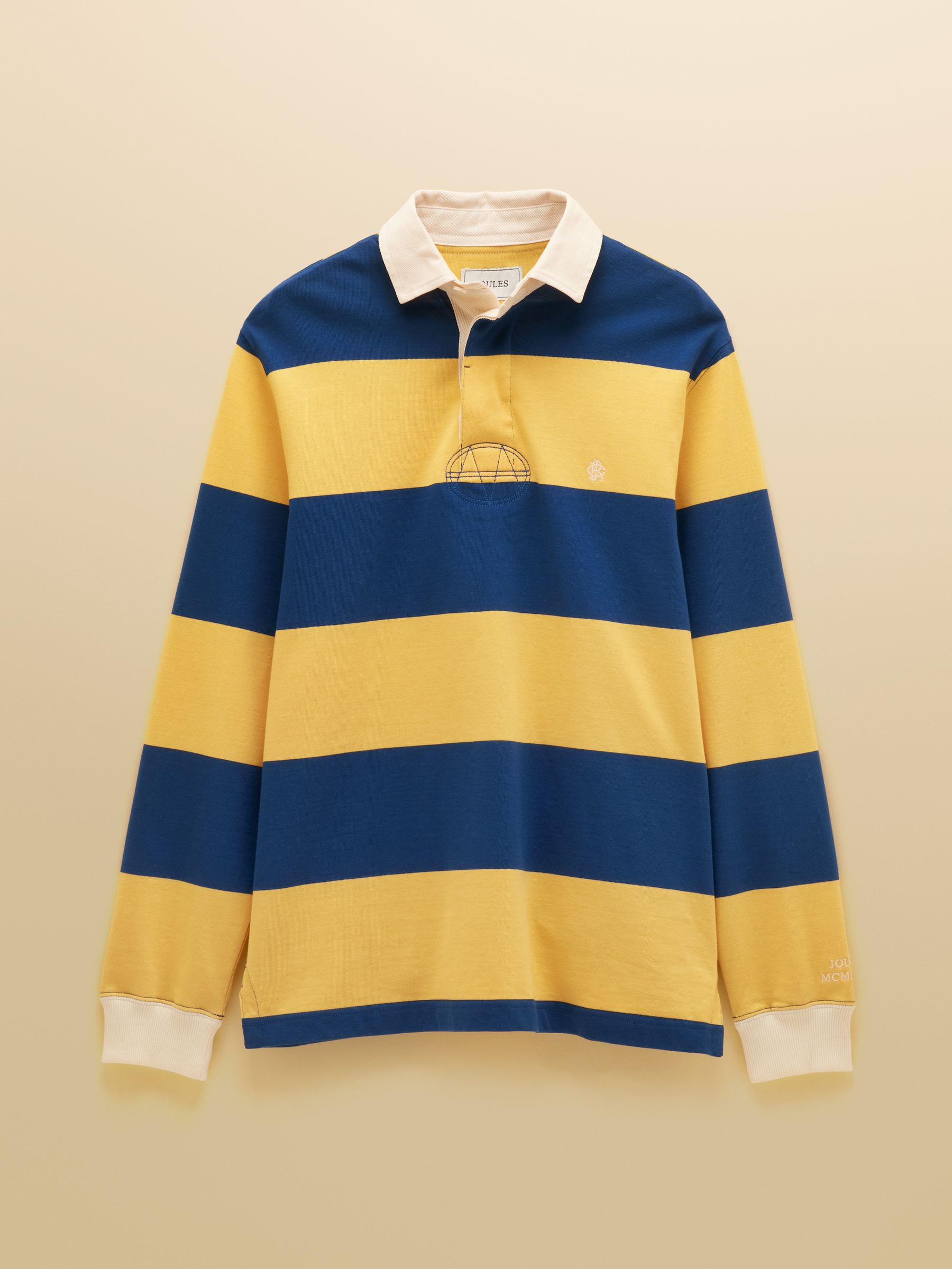 Yellow & Blue Striped Long Sleeve Rugby Shirt - Image 11 of 11 Yellow & Blue Striped Long Sleeve Rugby Shirt - Image 11 of 11