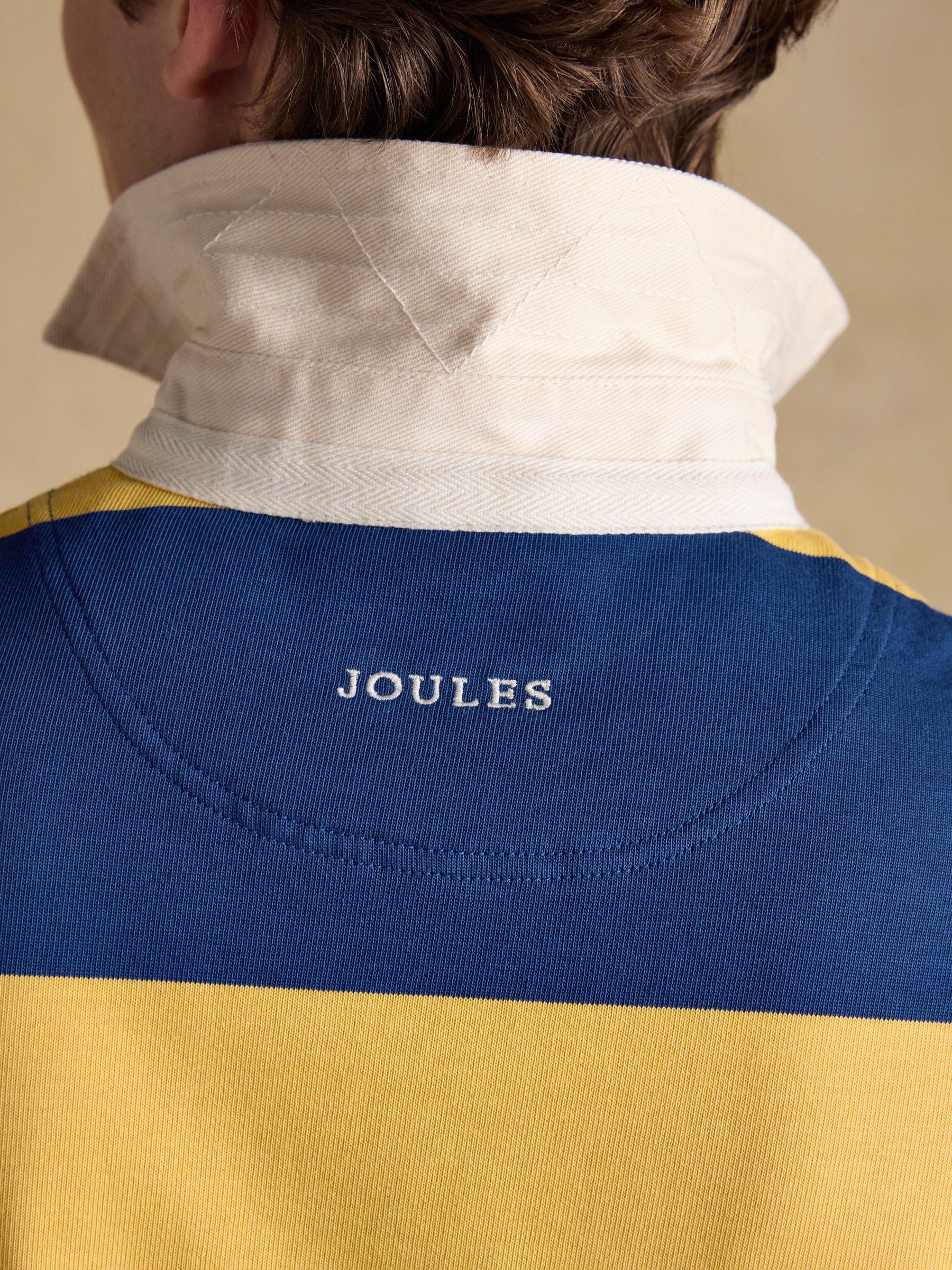 Yellow & Blue Stripe Long Sleeve Rugby Shirt - Image 12 of 13