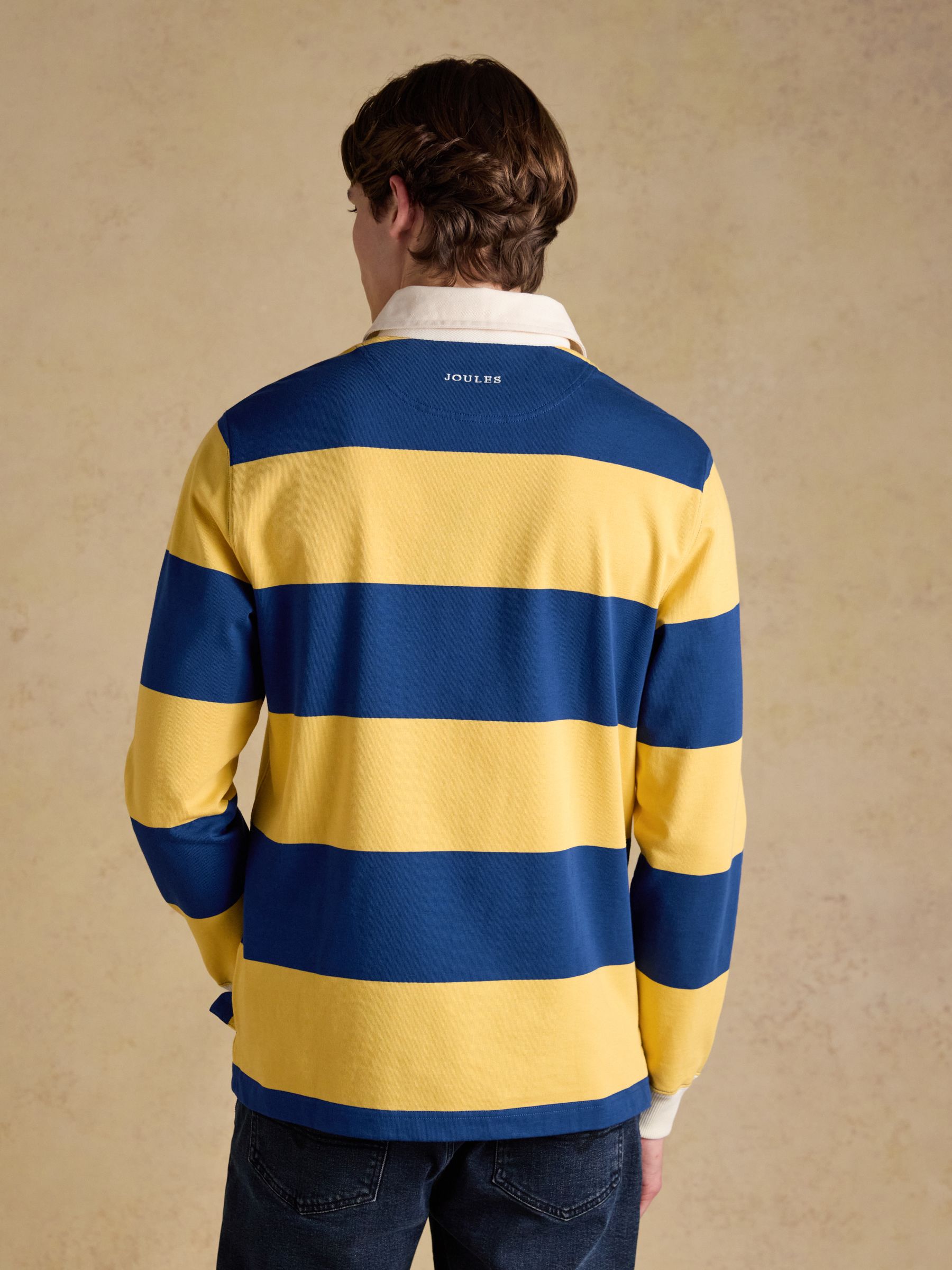 Yellow & Blue Stripe Long Sleeve Rugby Shirt - Image 5 of 13