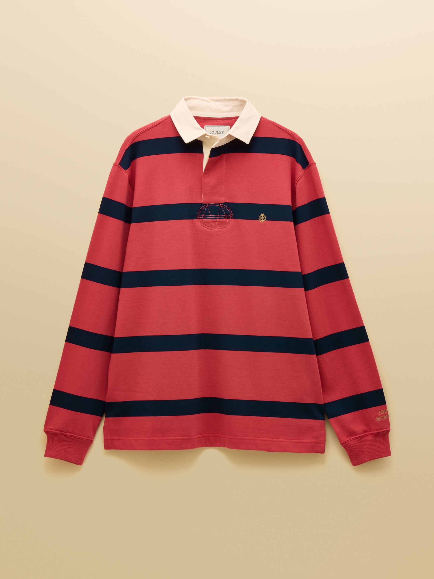 Red & Navy Striped Long Sleeve Rugby Shirt - Image 13 of 13
