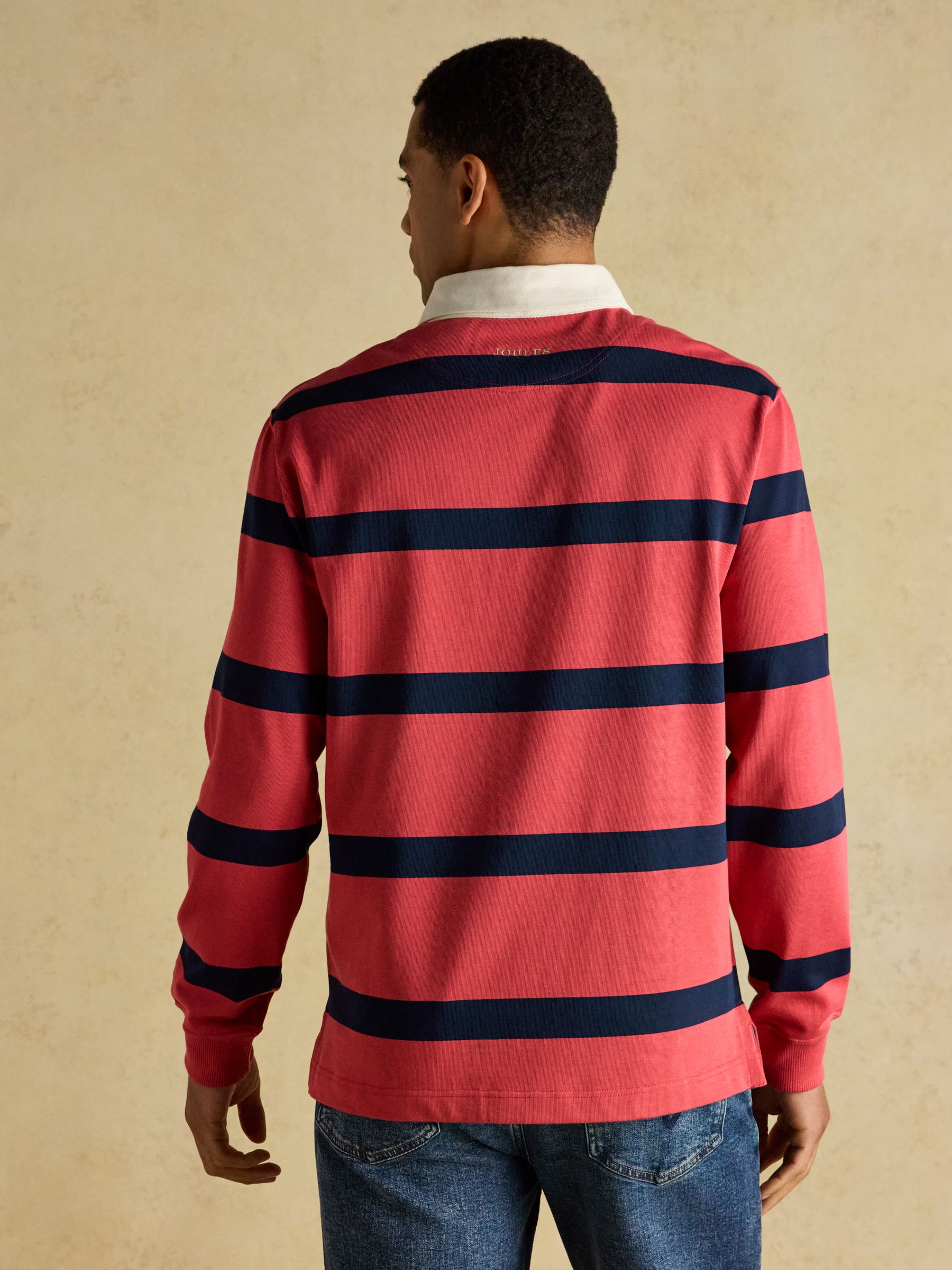 Rugby Club Red & Navy Stripe Long Sleeve Shirt - Image 2 of 10
