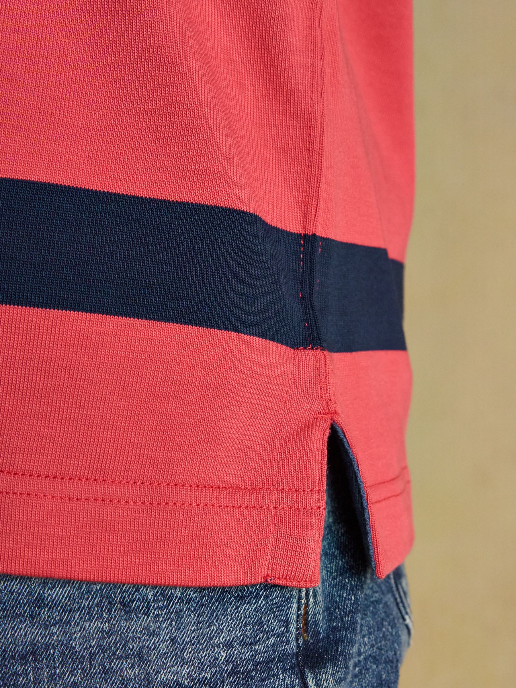 Rugby Club Red & Navy Stripe Long Sleeve Shirt - Image 7 of 10