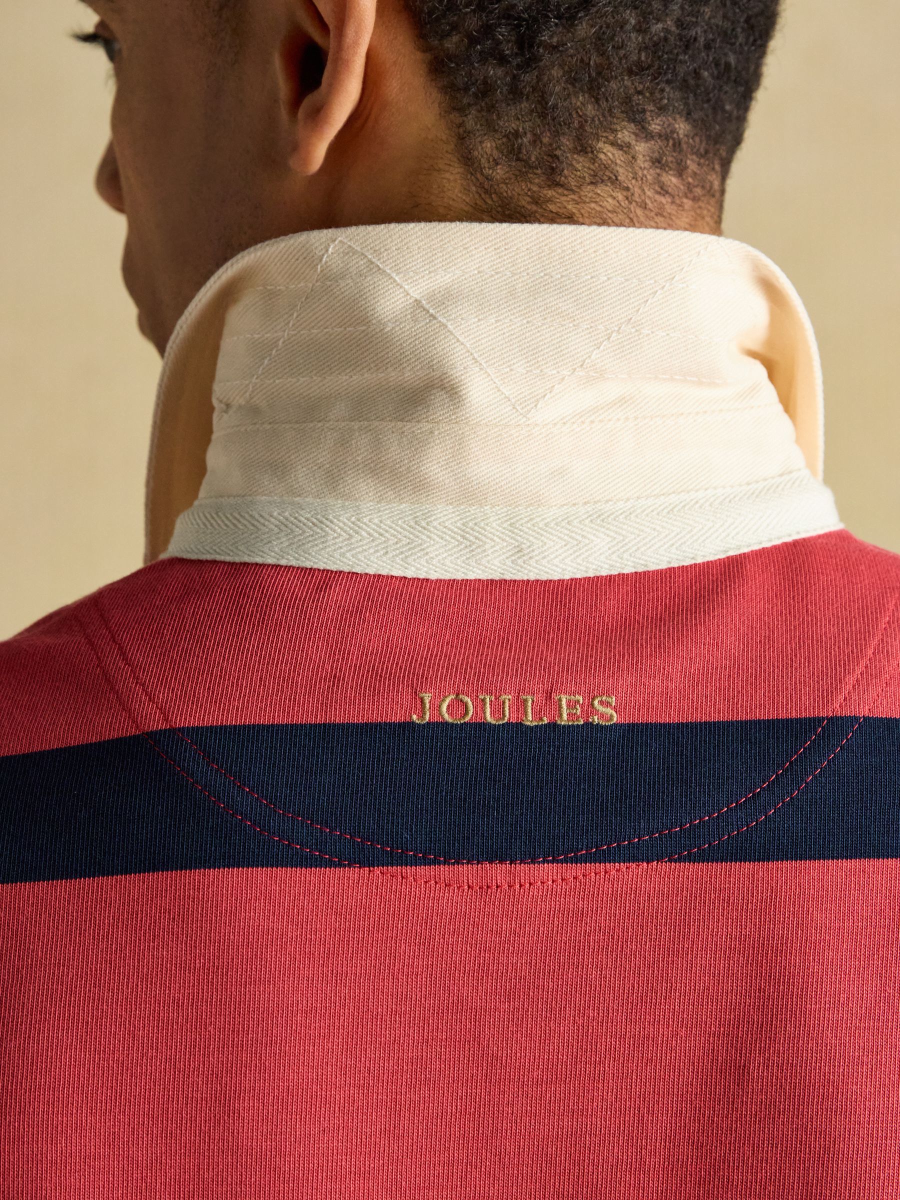 Rugby Club Red & Navy Stripe Long Sleeve Shirt - Image 8 of 10