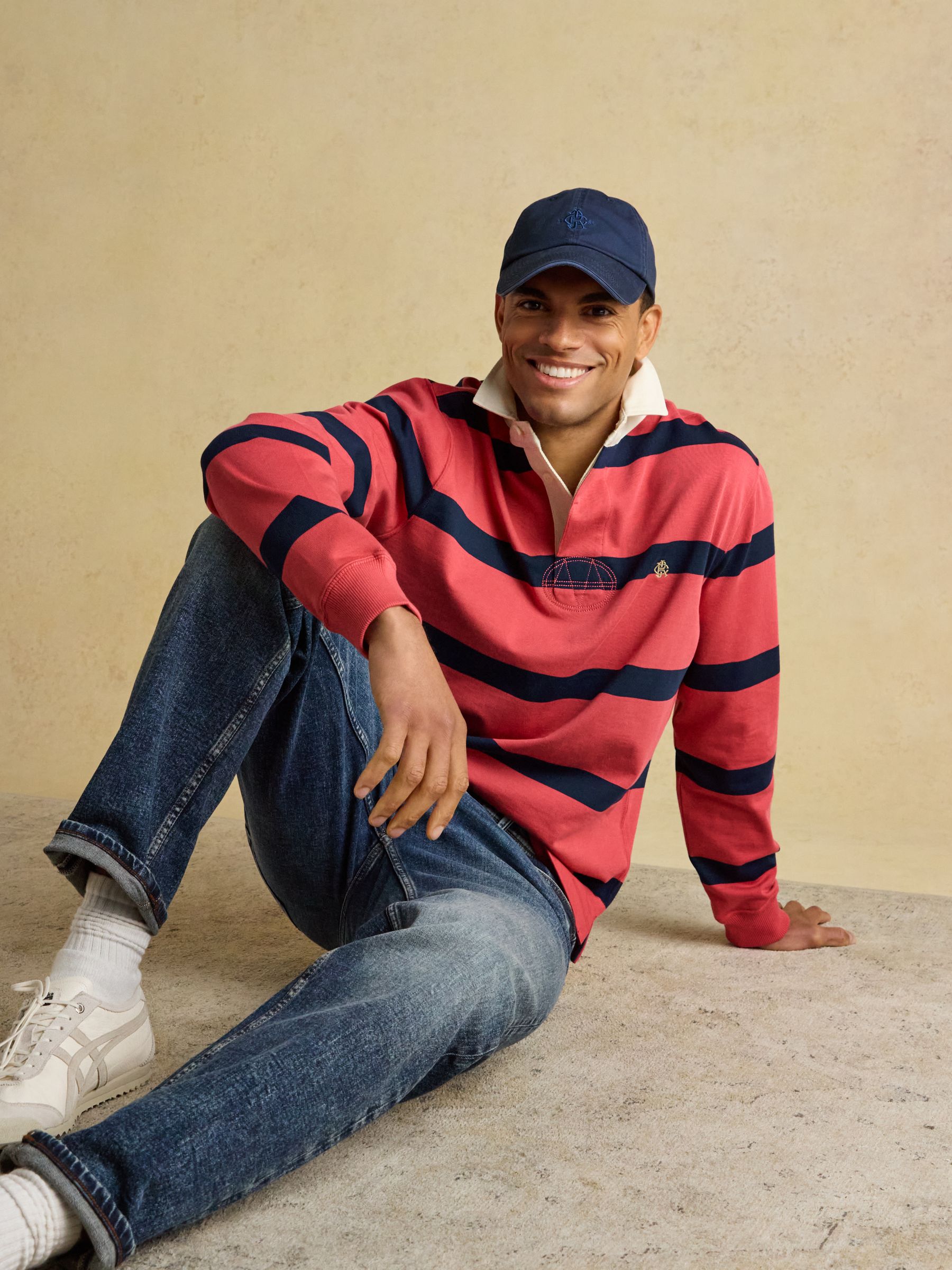 Rugby Club Red & Navy Stripe Long Sleeve Shirt - Image 9 of 10