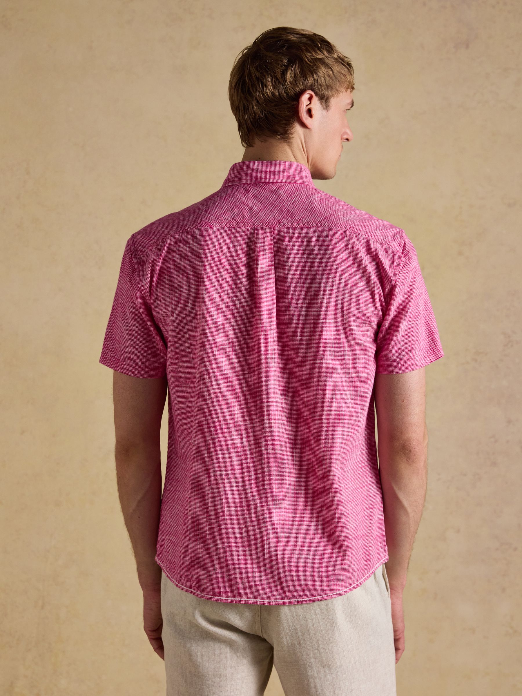 Pink Puppytooth Short Sleeve Classic Fit Shirt - Image 3 of 7