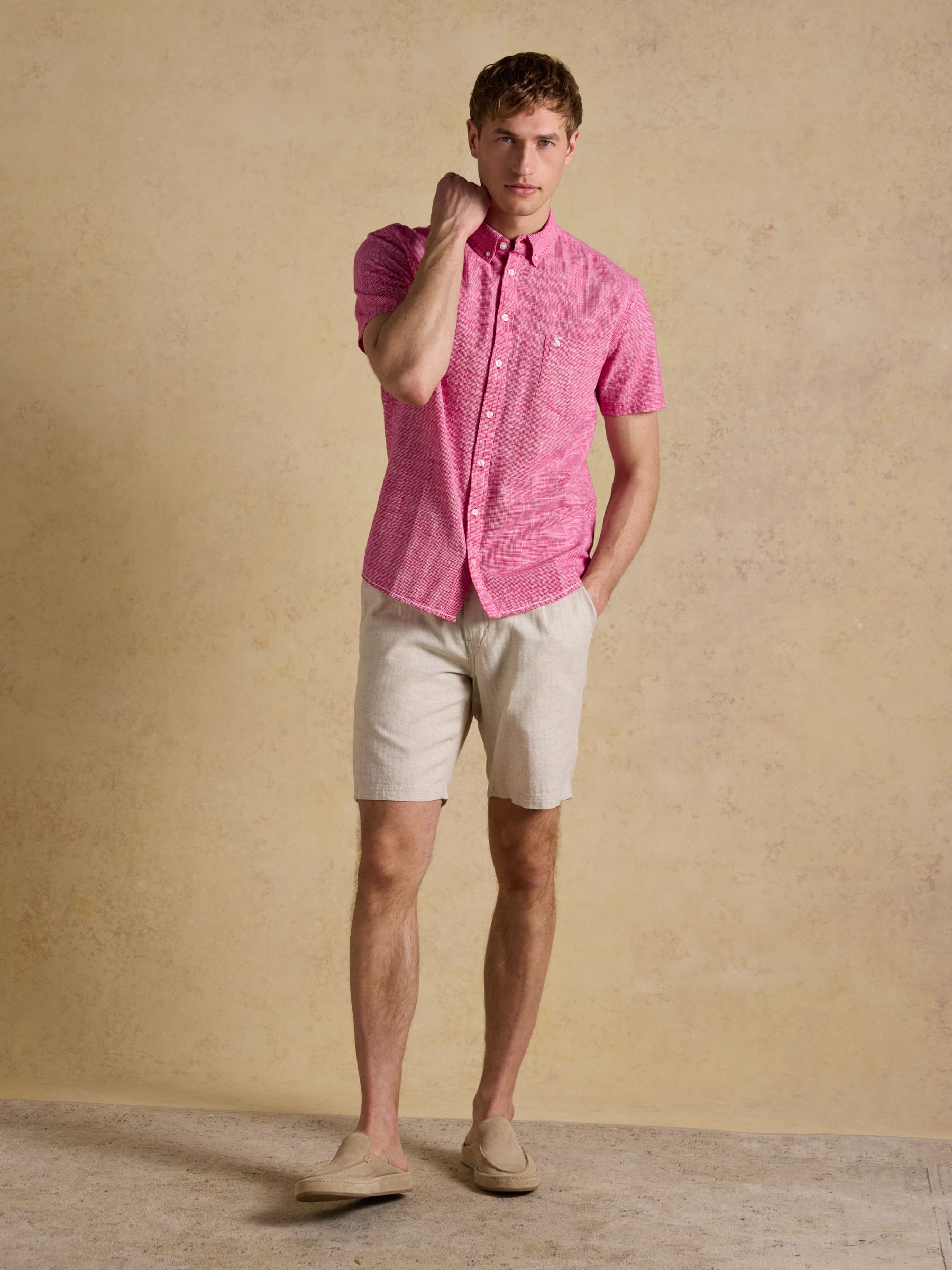 Pink Puppytooth Short Sleeve Classic Fit Shirt - Image 4 of 7