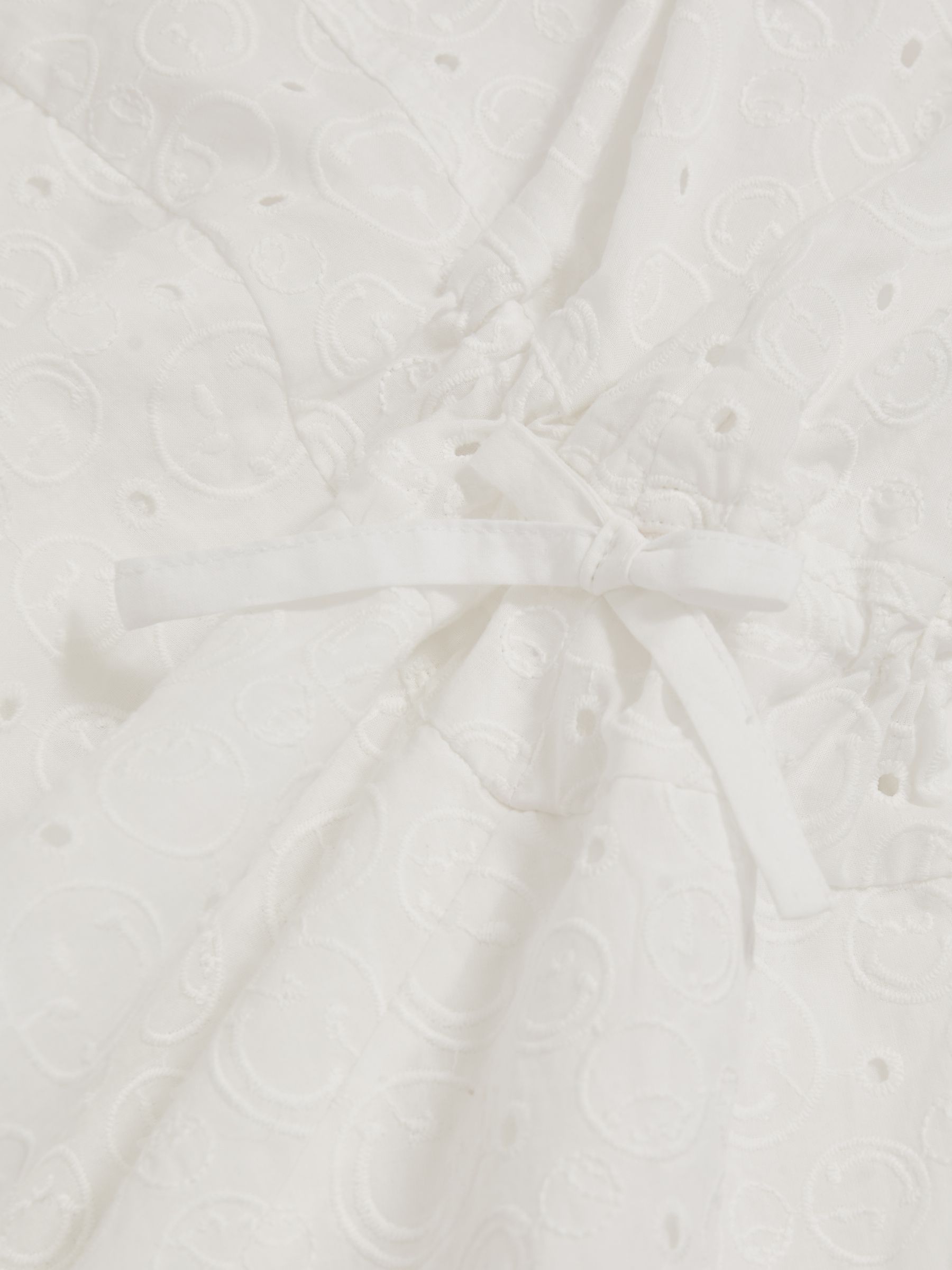 4-9 yrs SmileyWorld | Reiss Broderie Logo Dress in Ivory - Image 5 of 5