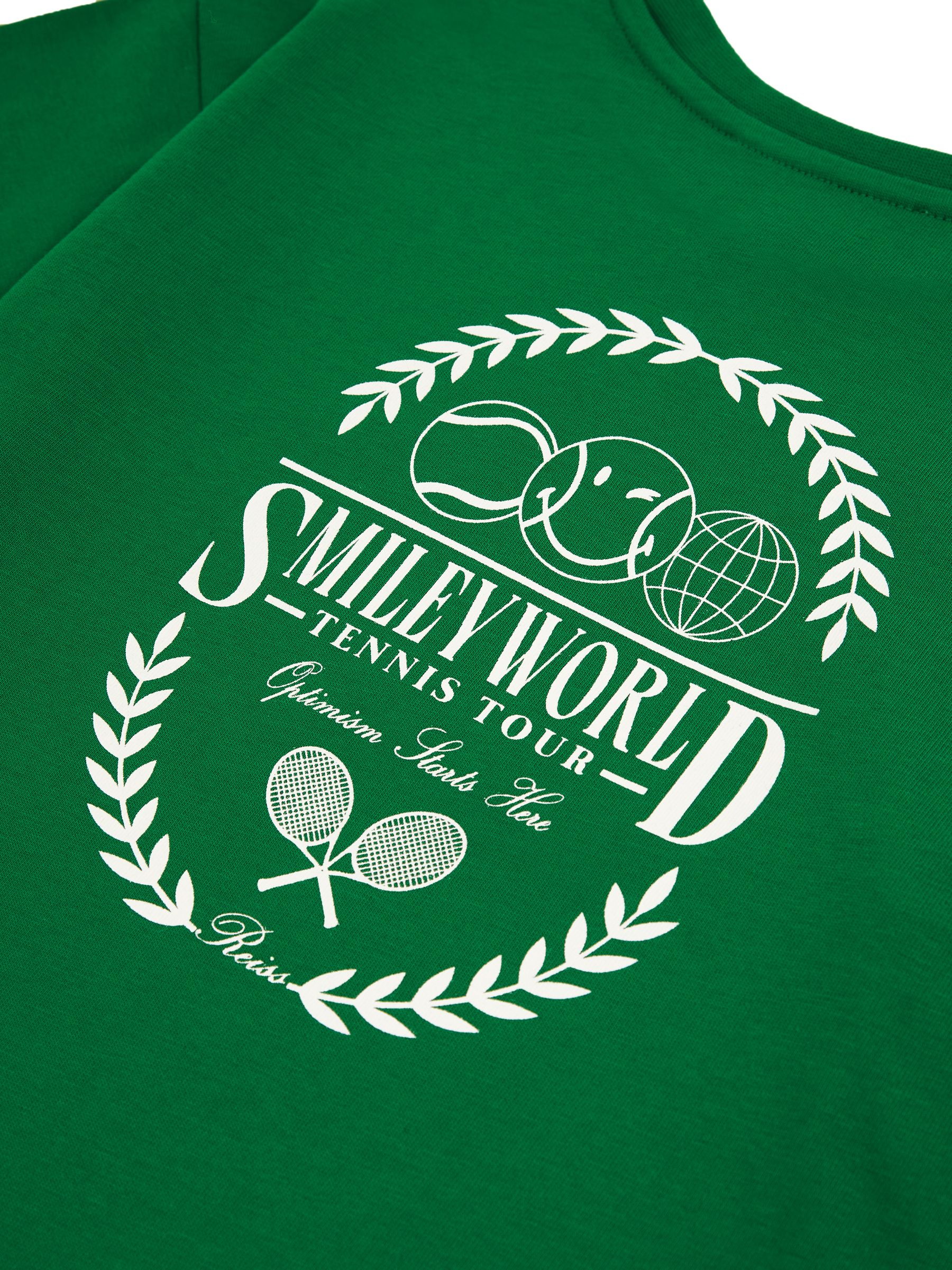 9-13 yrs SmileyWorld | Reiss Oversized T-Shirt in Green - Image 5 of 5