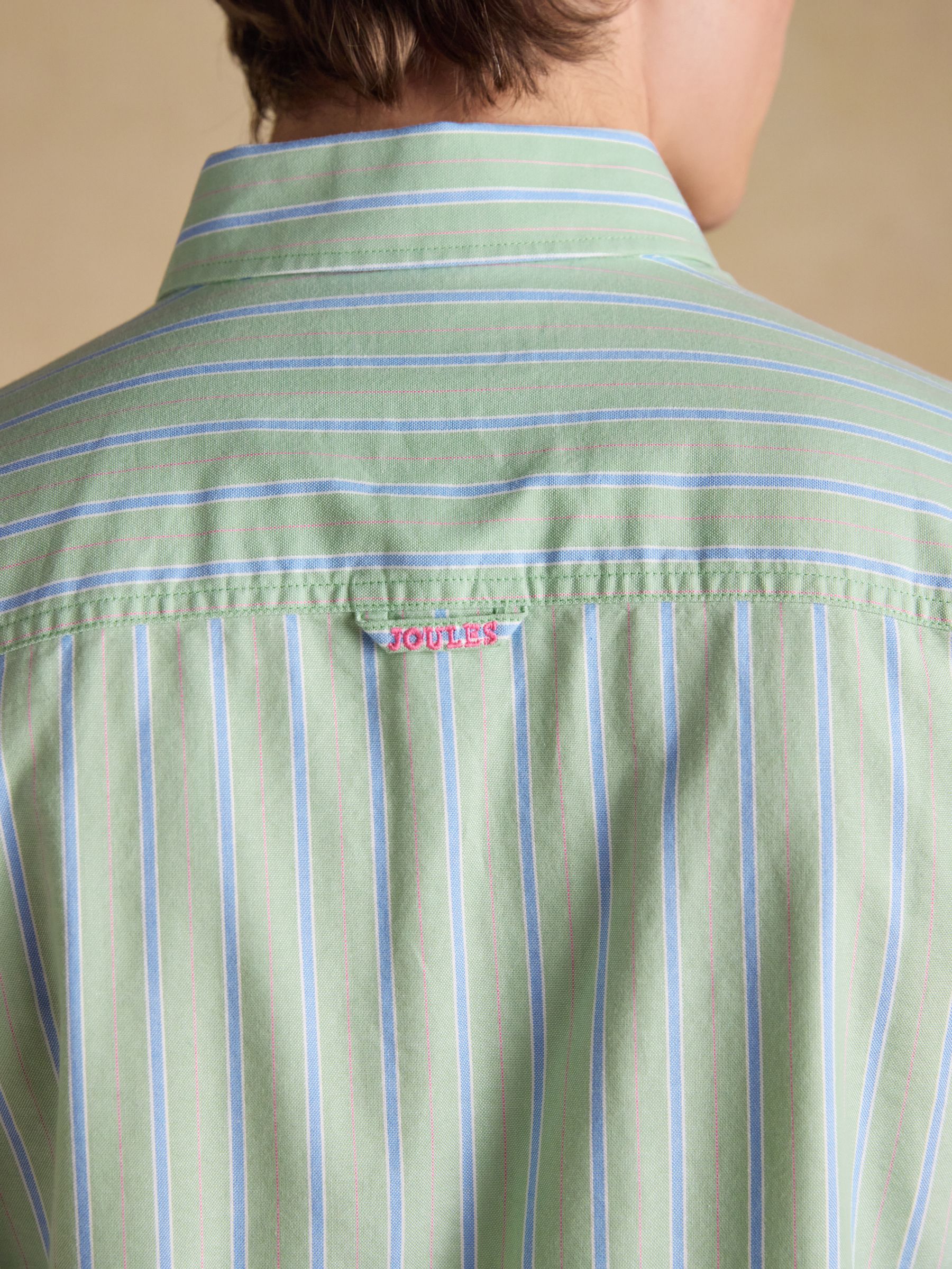Green Striped Classic Fit Oxford Shirt - Image 11 of 13