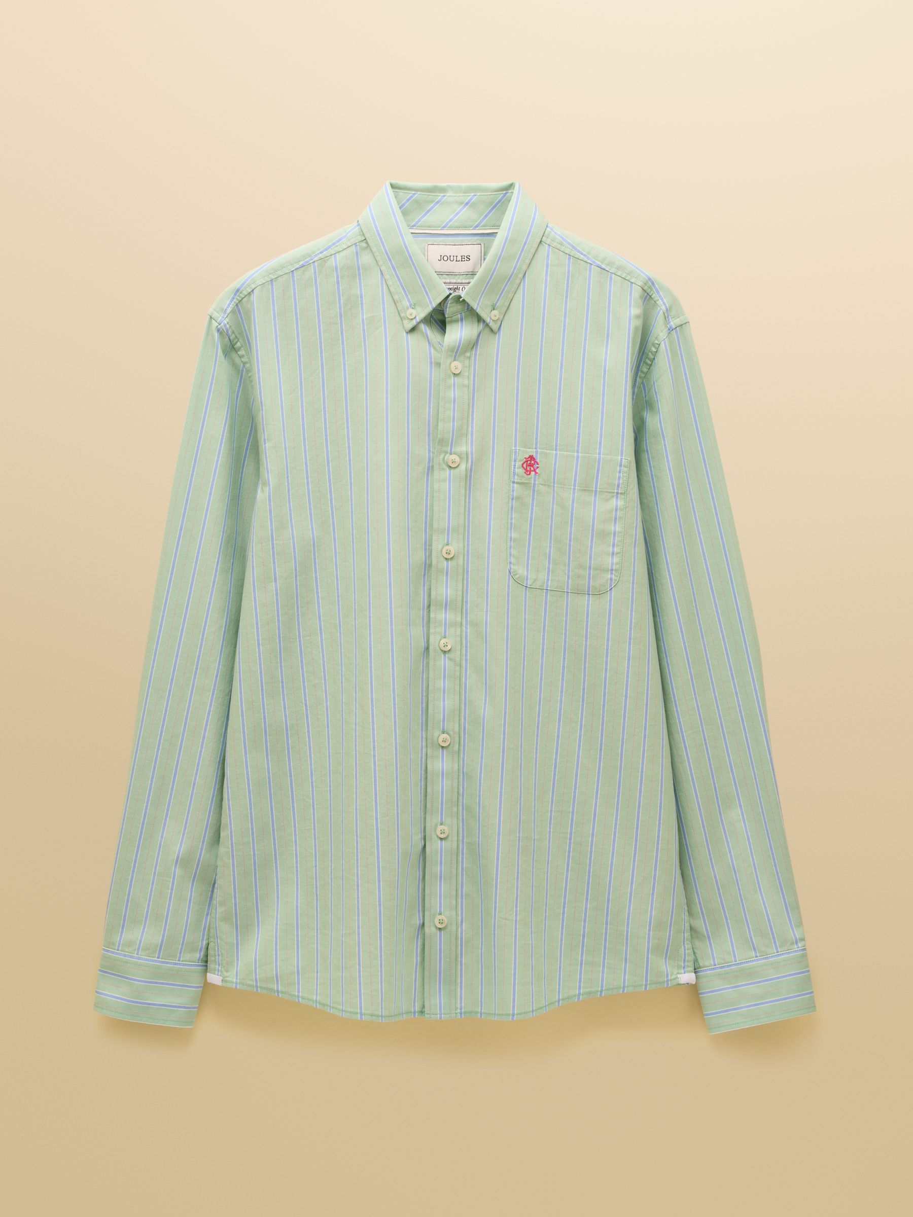 Green Striped Classic Fit Oxford Shirt - Image 13 of 13