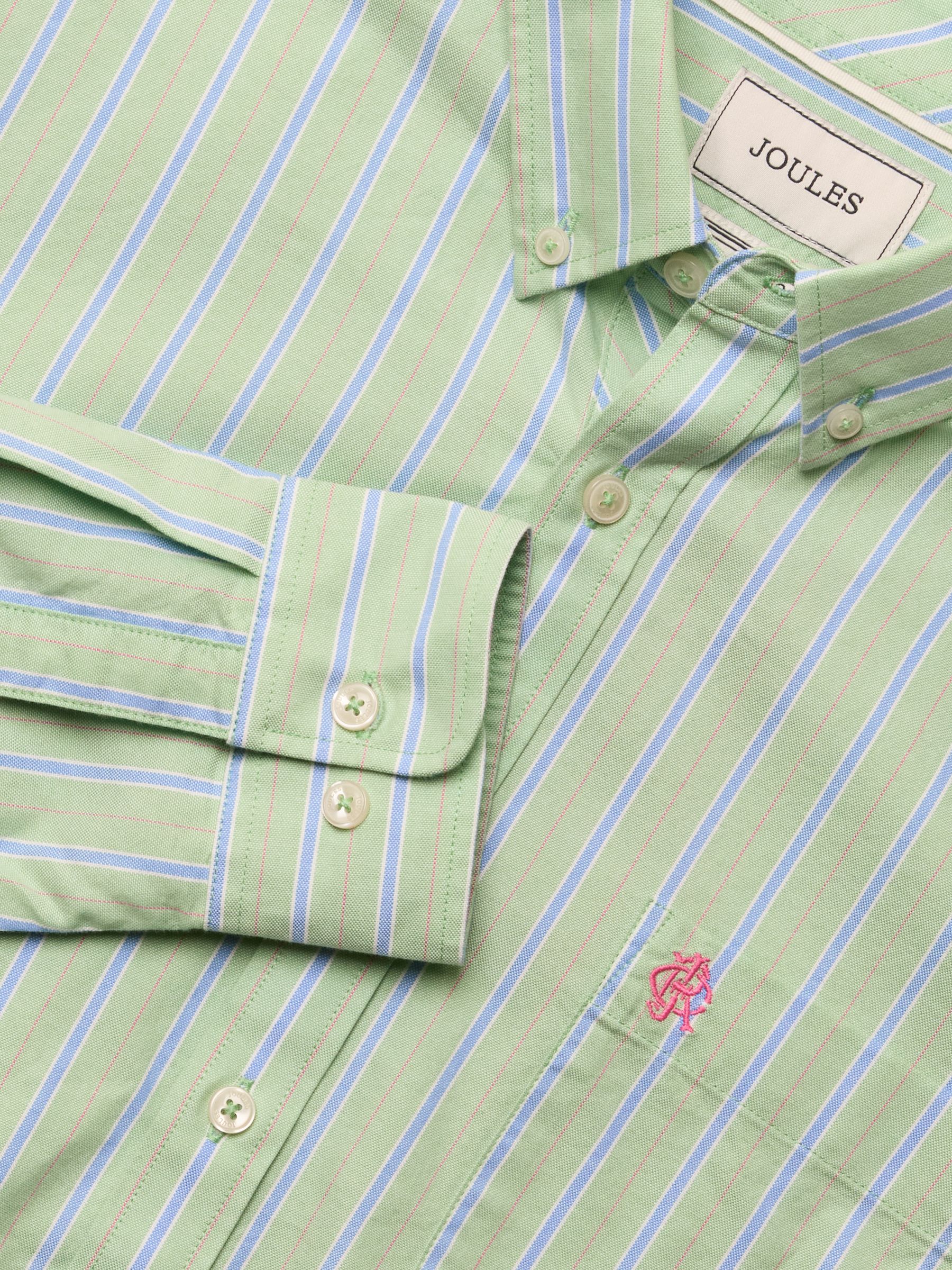 Green Striped Classic Fit Oxford Shirt - Image 2 of 13