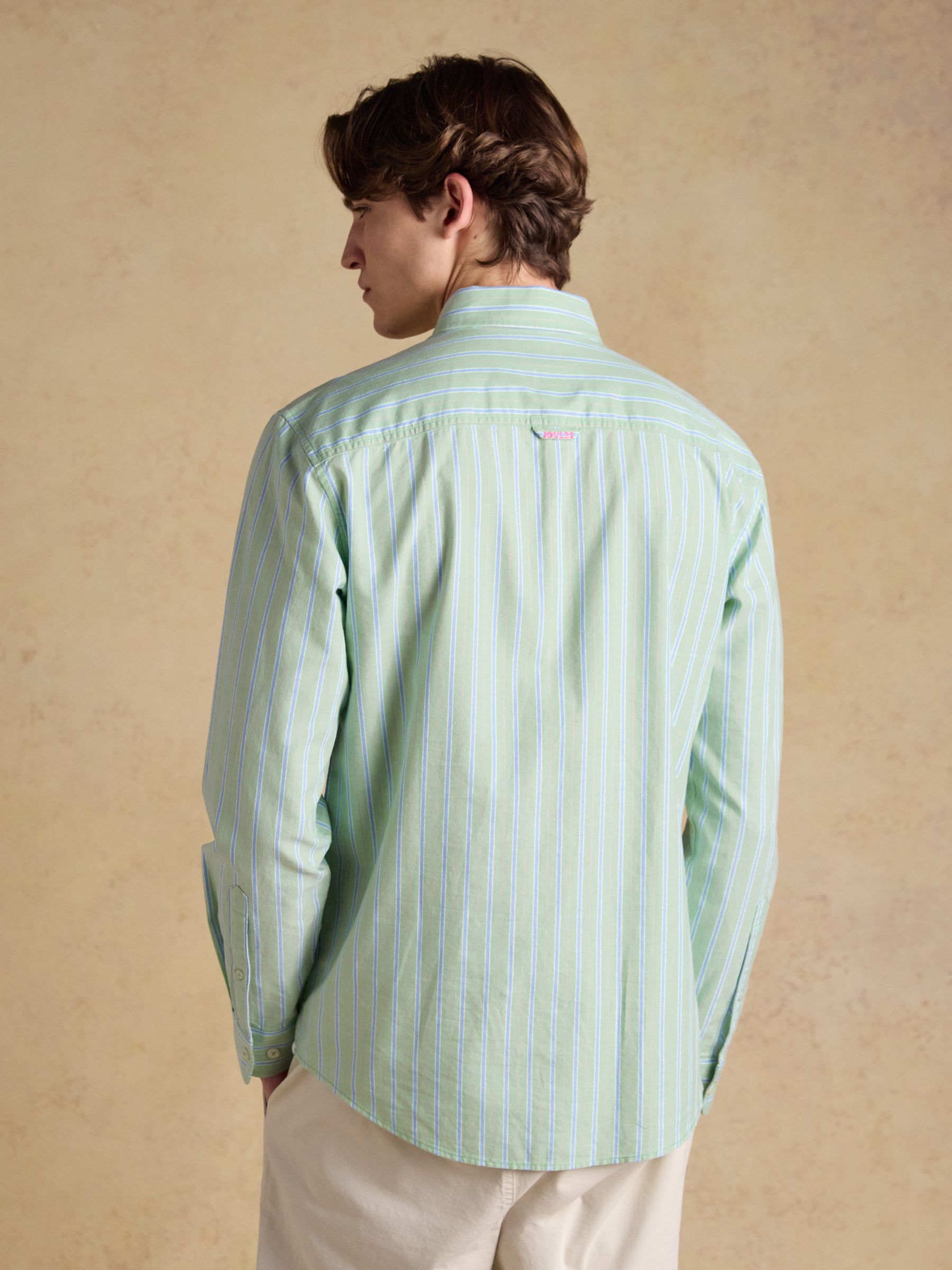 Green Striped Classic Fit Oxford Shirt - Image 6 of 13