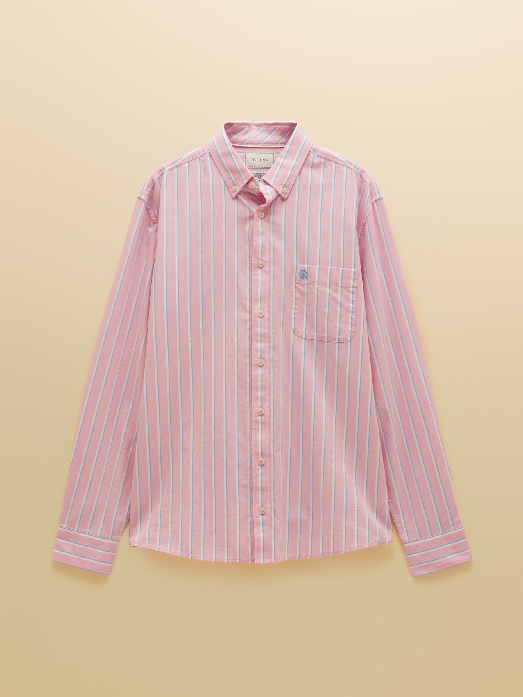Oxford Pink Stripe Long Sleeve Classic Fit Cotton Shirt - Image 13 of 13