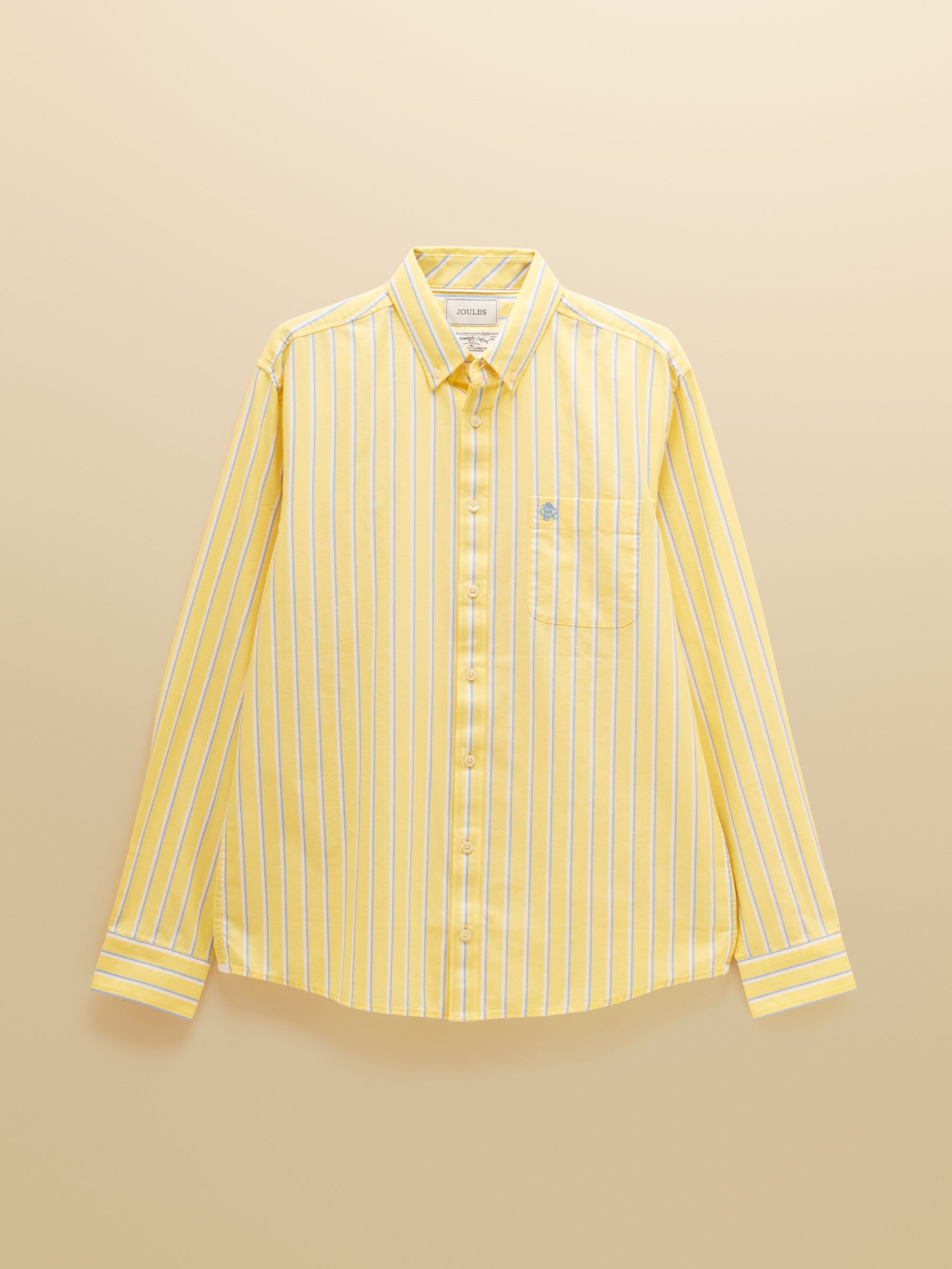 Yellow Striped Classic Fit Oxford Shirt - Image 11 of 11