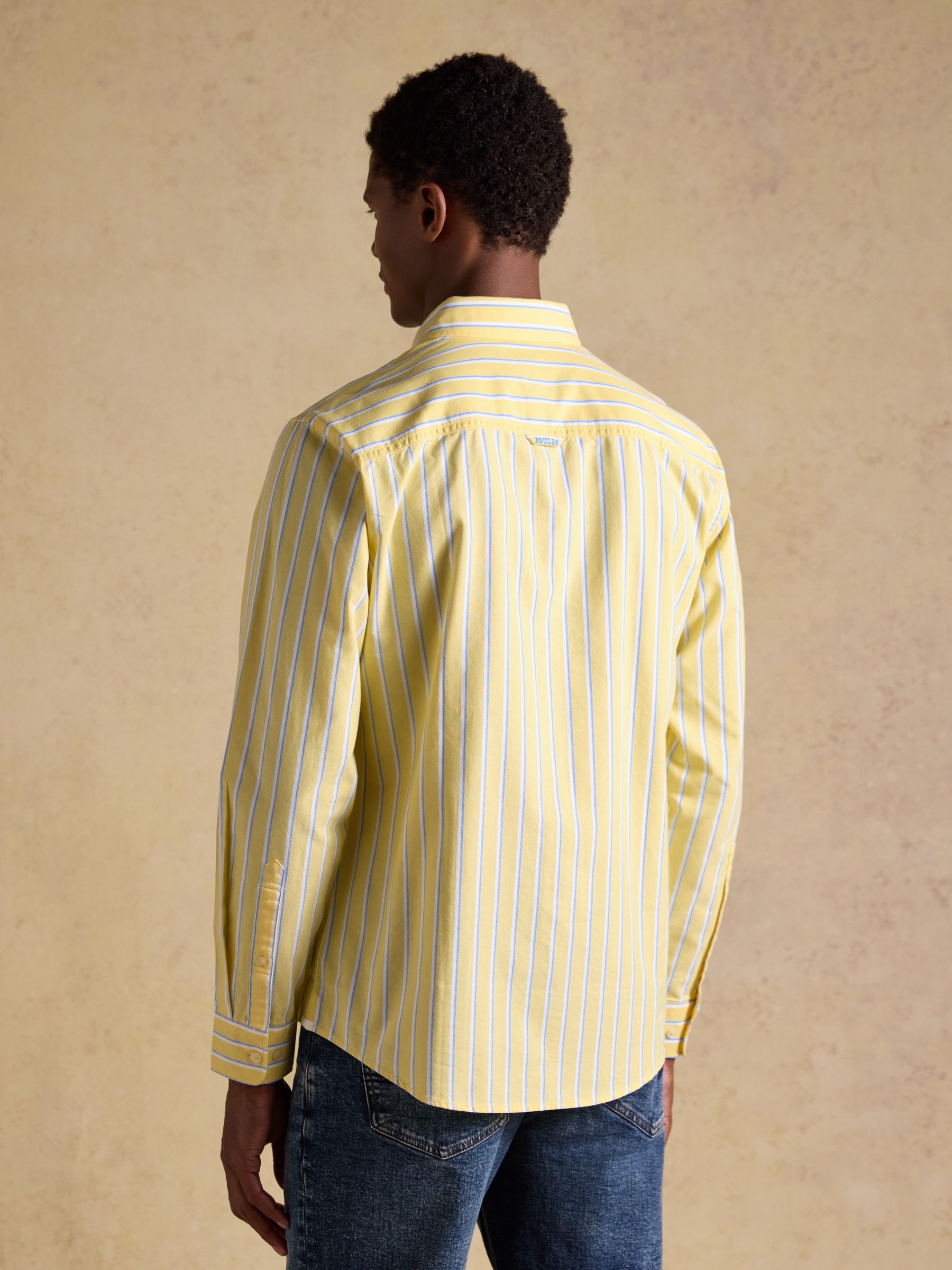 Yellow Striped Classic Fit Oxford Shirt - Image 4 of 11