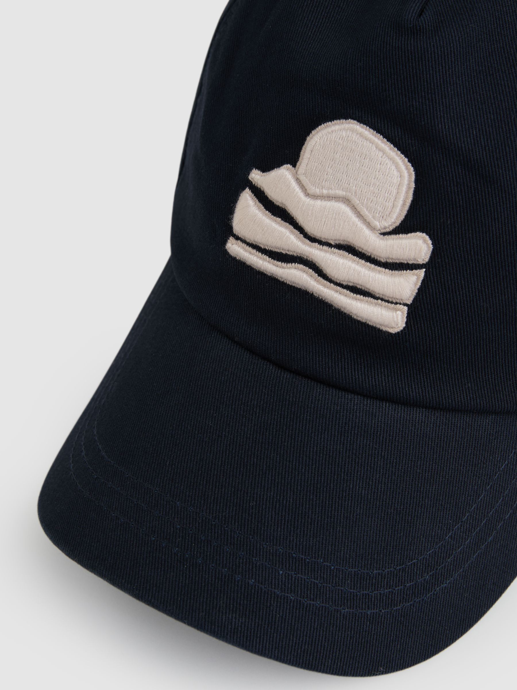 Sunset-Embroidered Cap in Navy - Image 5 of 5