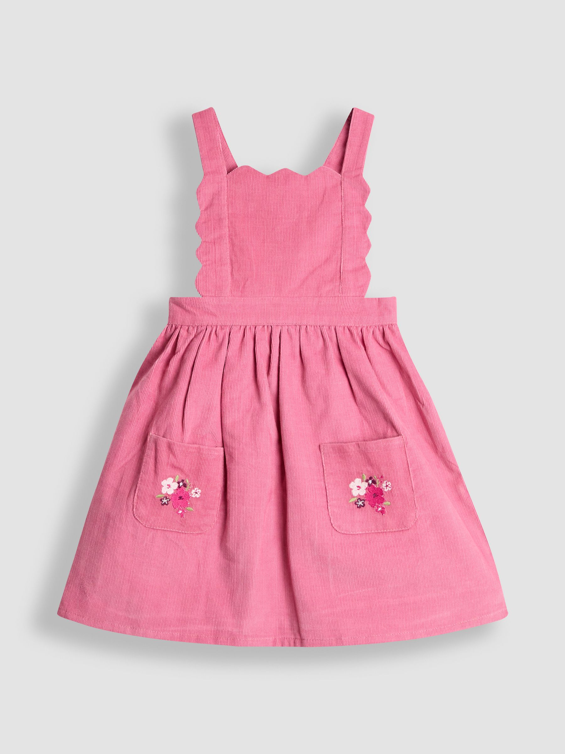 Pink Embroidered Cord Pinafore Dress & Blouse Set - Image 2 of 6
