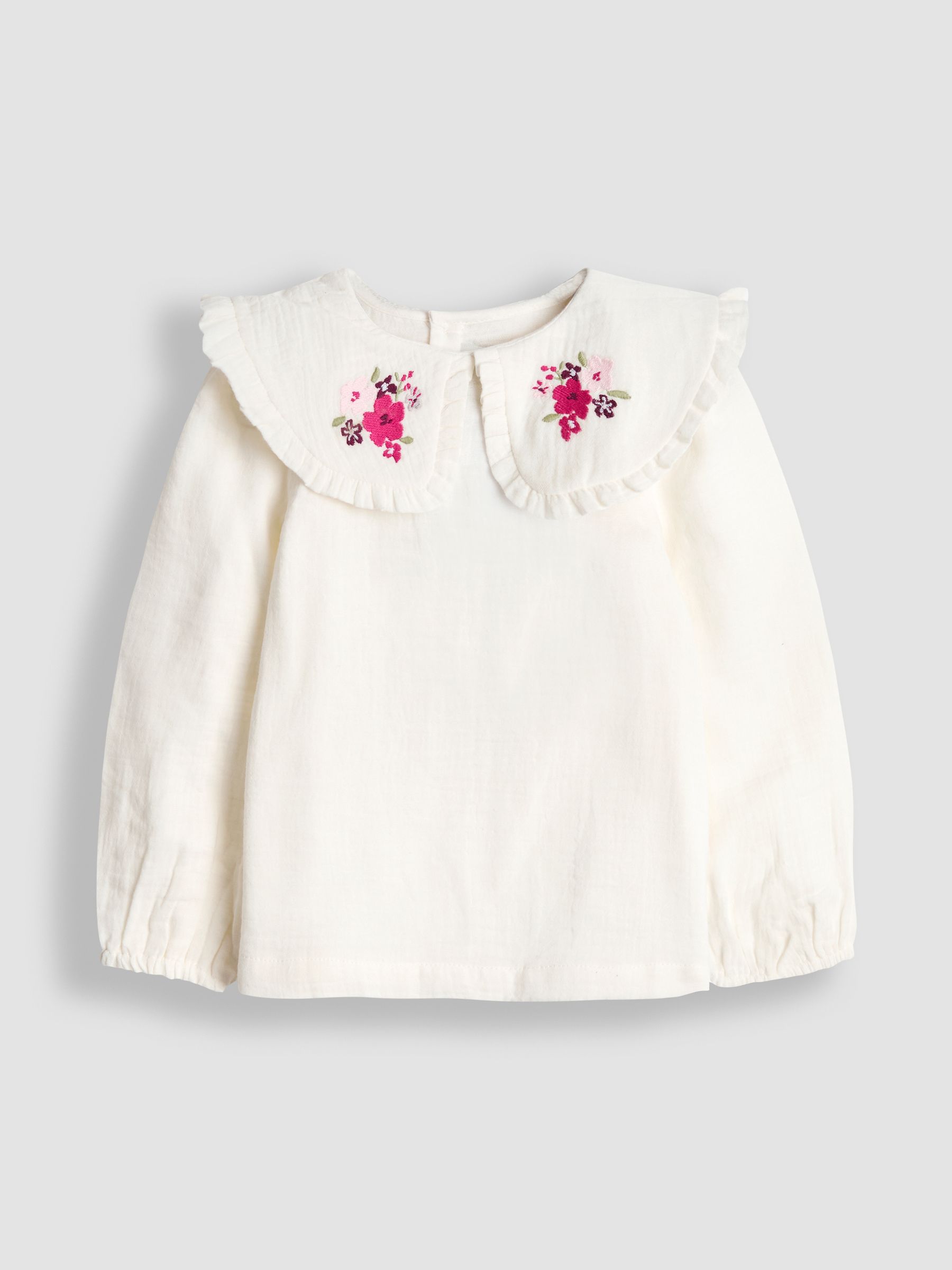 Pink Embroidered Cord Pinafore Dress & Blouse Set - Image 4 of 6