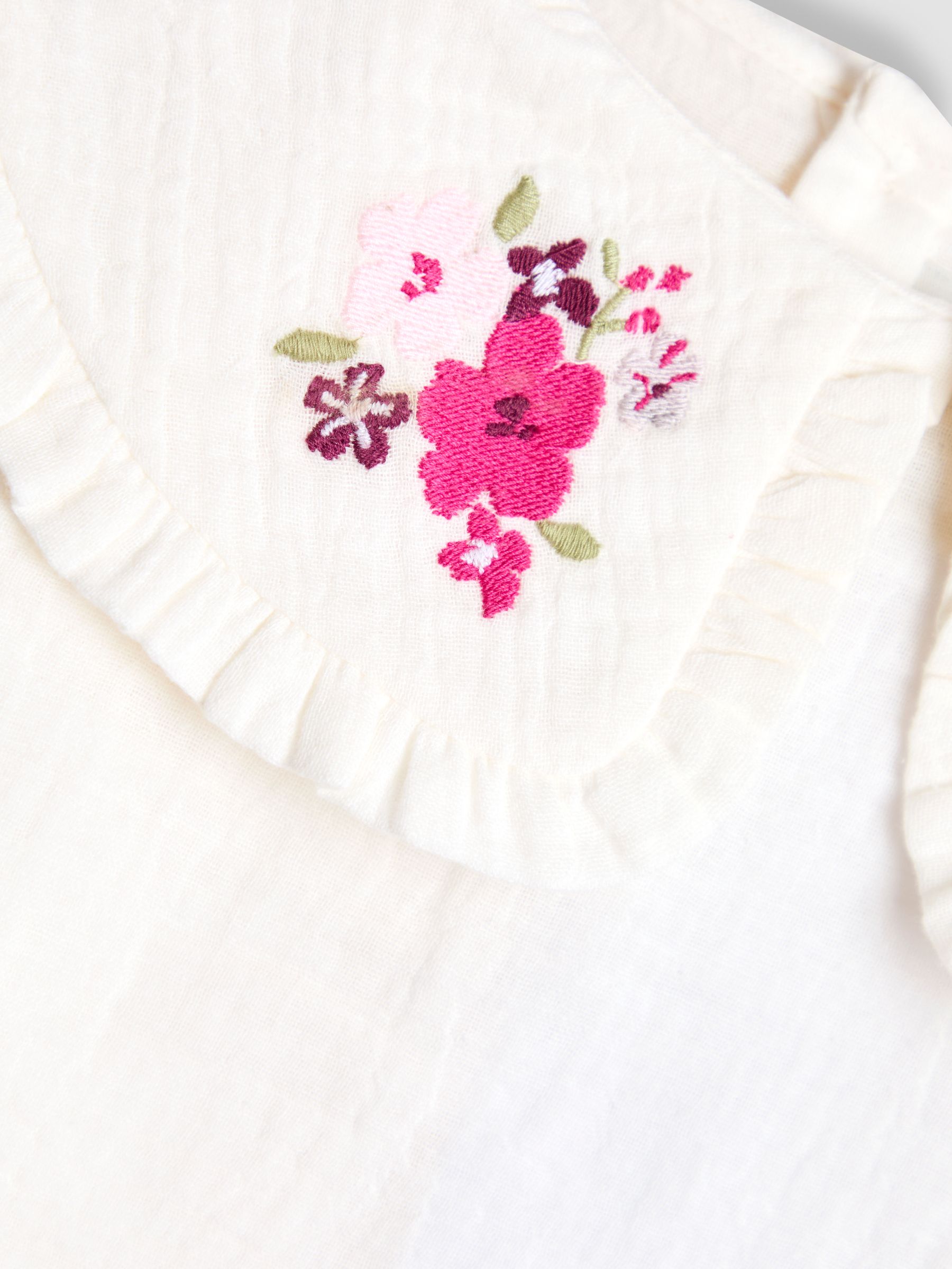 Pink Embroidered Cord Pinafore Dress & Blouse Set - Image 6 of 6