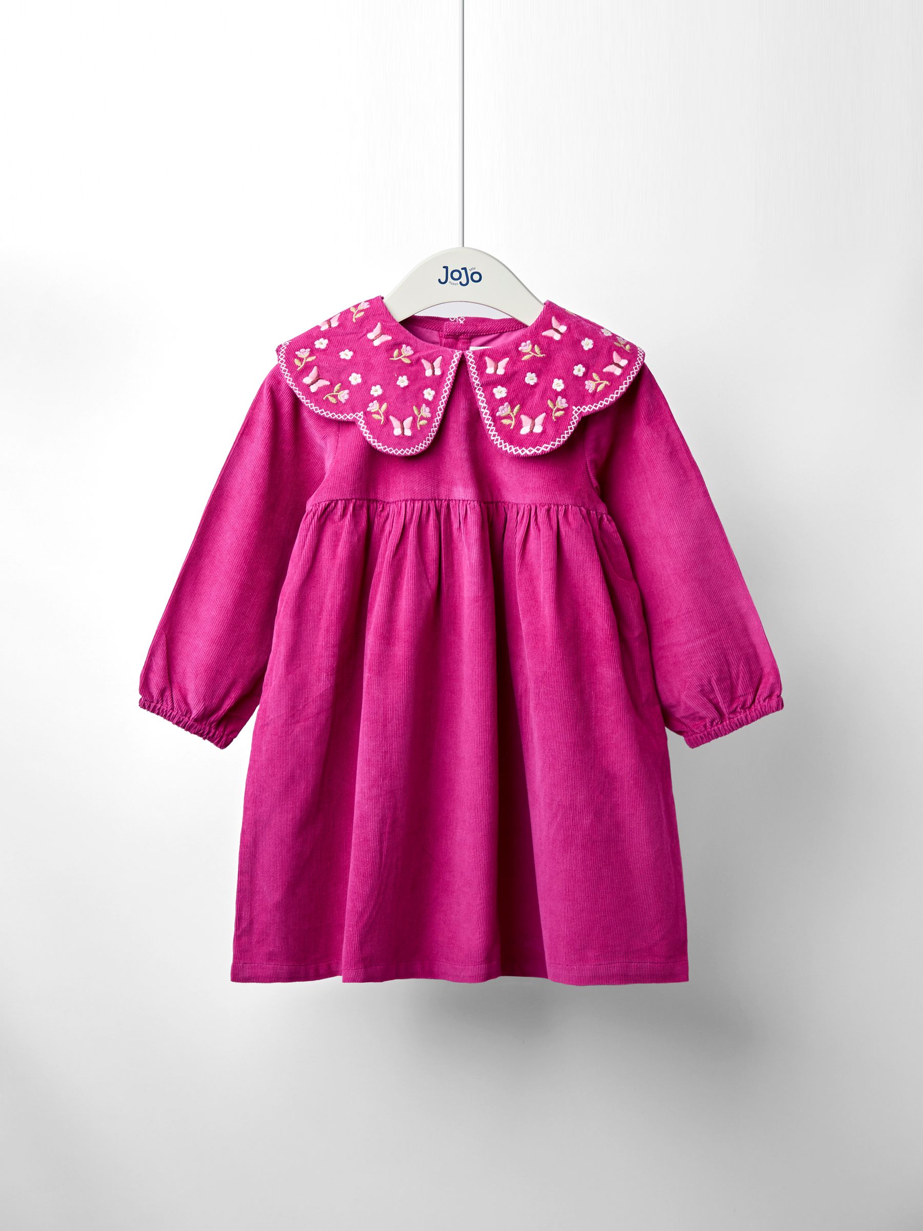 Purple Christmas Embroidered Collar Cord Dress - Image 1 of 4