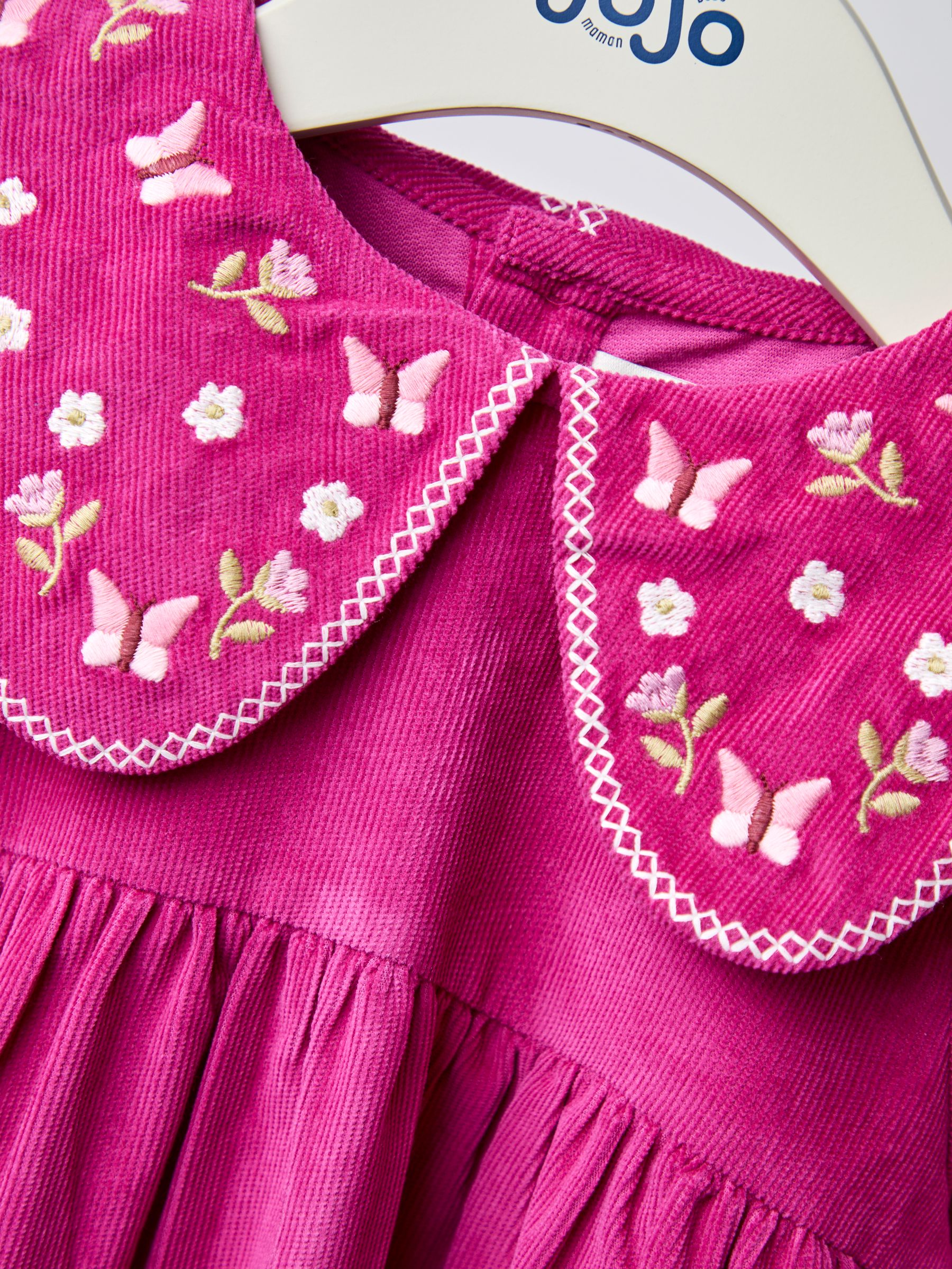 Purple Christmas Embroidered Collar Cord Dress - Image 3 of 4