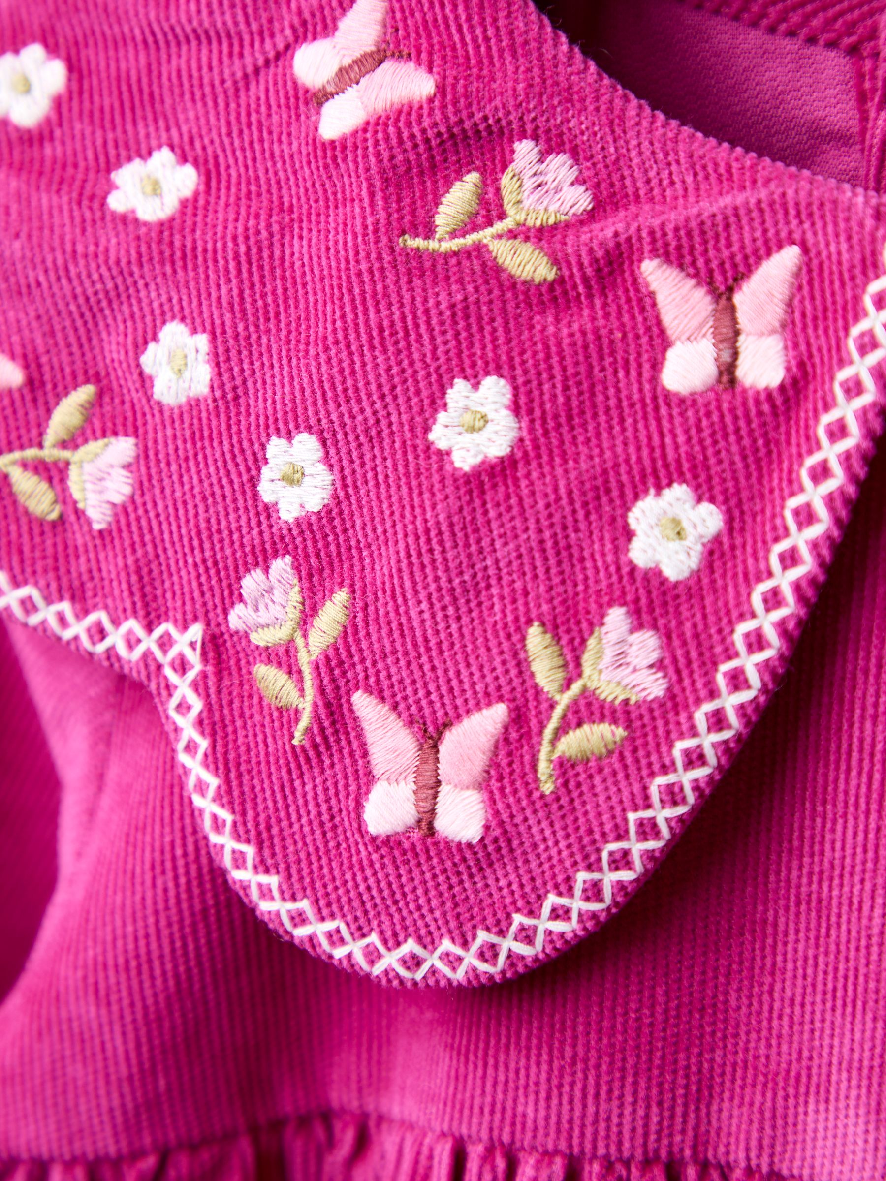 Purple Christmas Embroidered Collar Cord Dress - Image 4 of 4