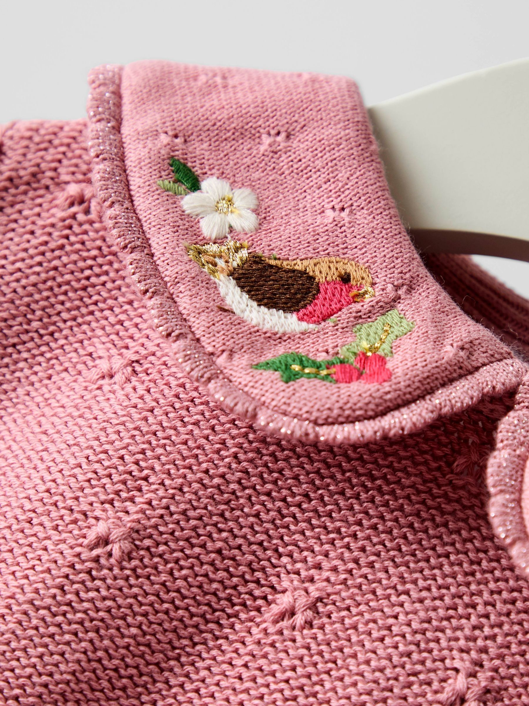 Pink Christmas Knitted Combo dress - Image 4 of 5