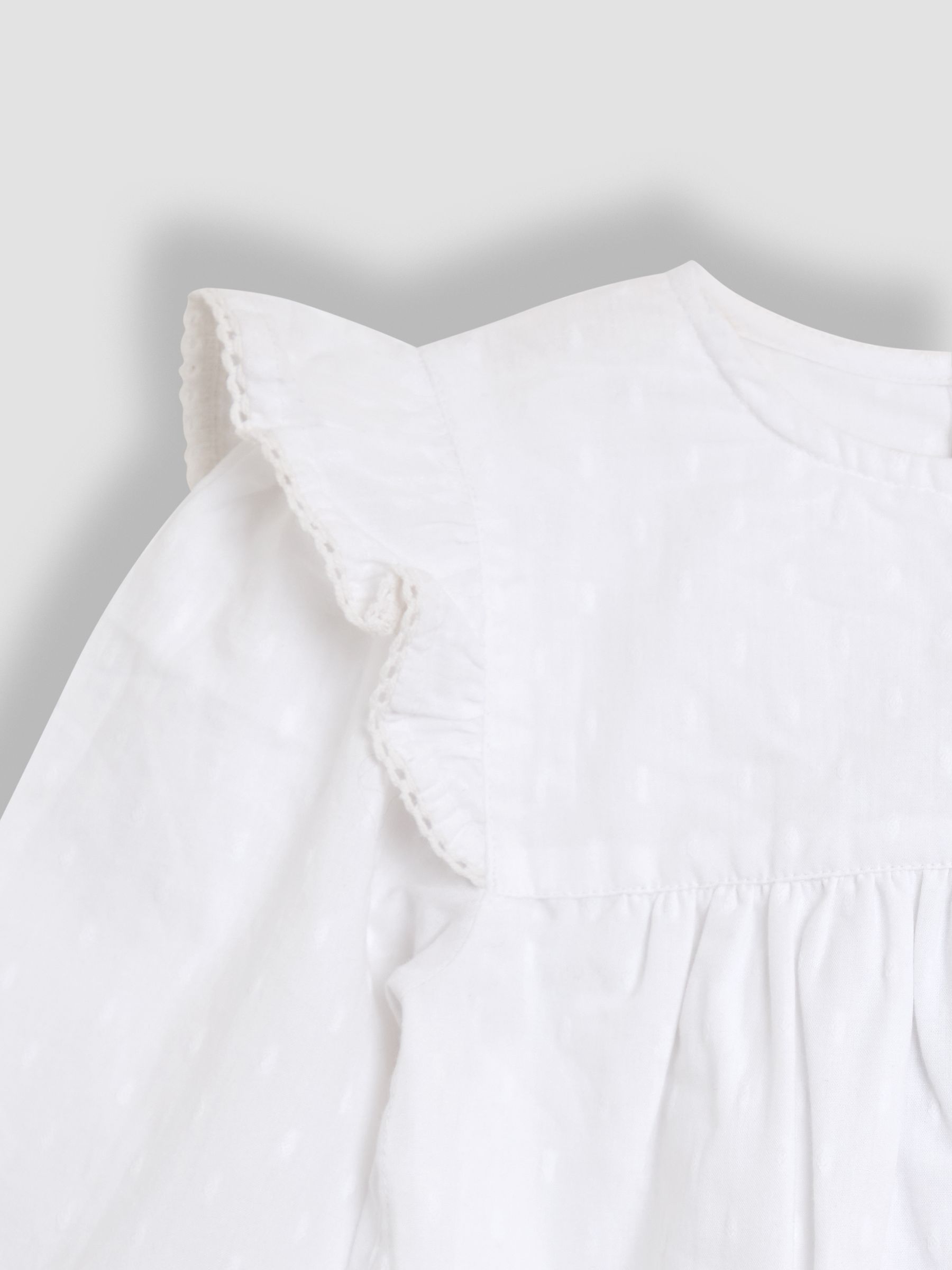 Blue Embroidered Cord Pinafore Dress & Blouse Set - Image 6 of 7