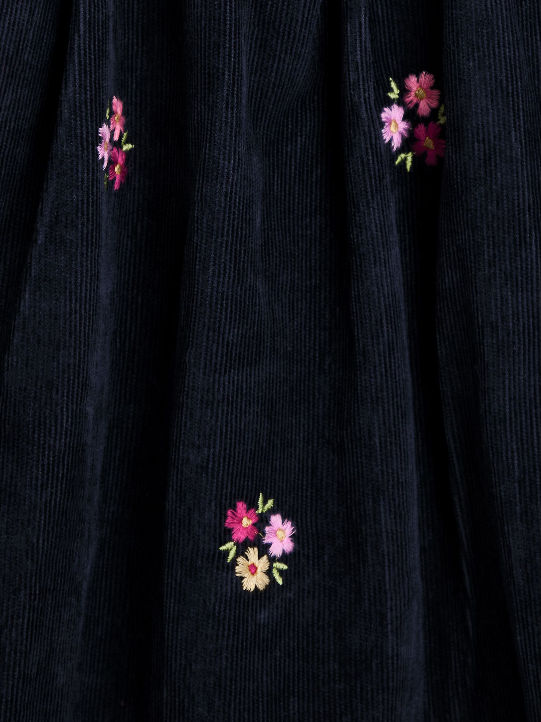 Blue Embroidered Cord Pinafore Dress & Blouse Set - Image 7 of 7