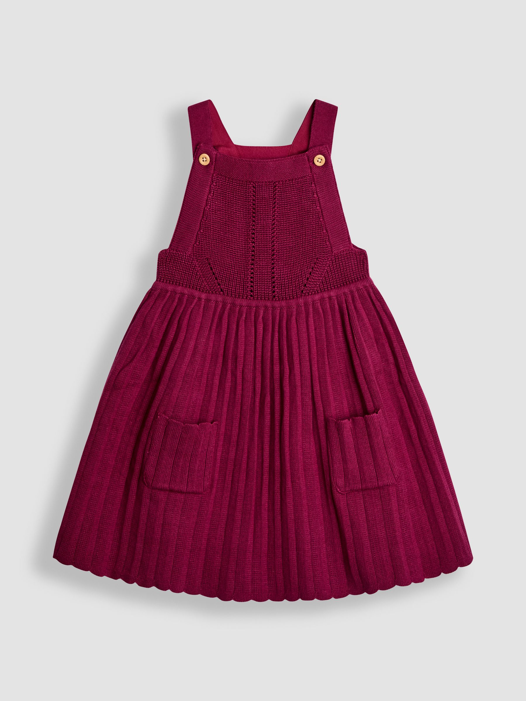 Purple Raspberry Knitted Dress & Embroidered Blouse Set - Image 2 of 6