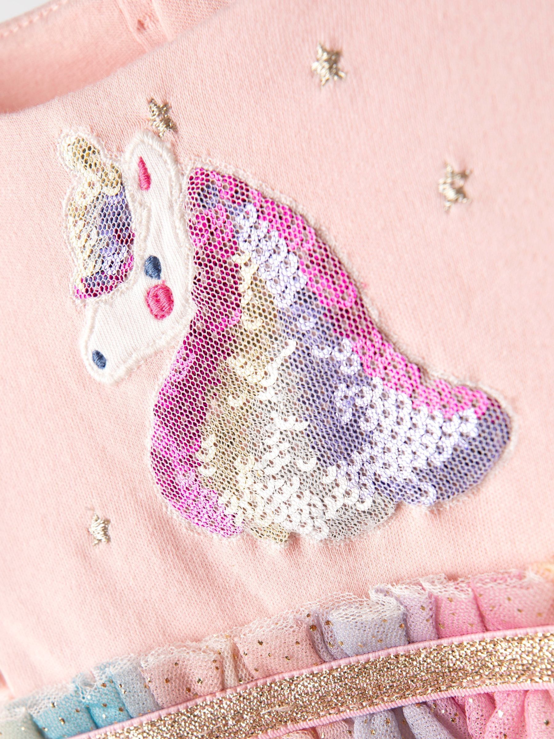 Purple Unicorn Appliqué Tulle Party Dress - Image 2 of 5