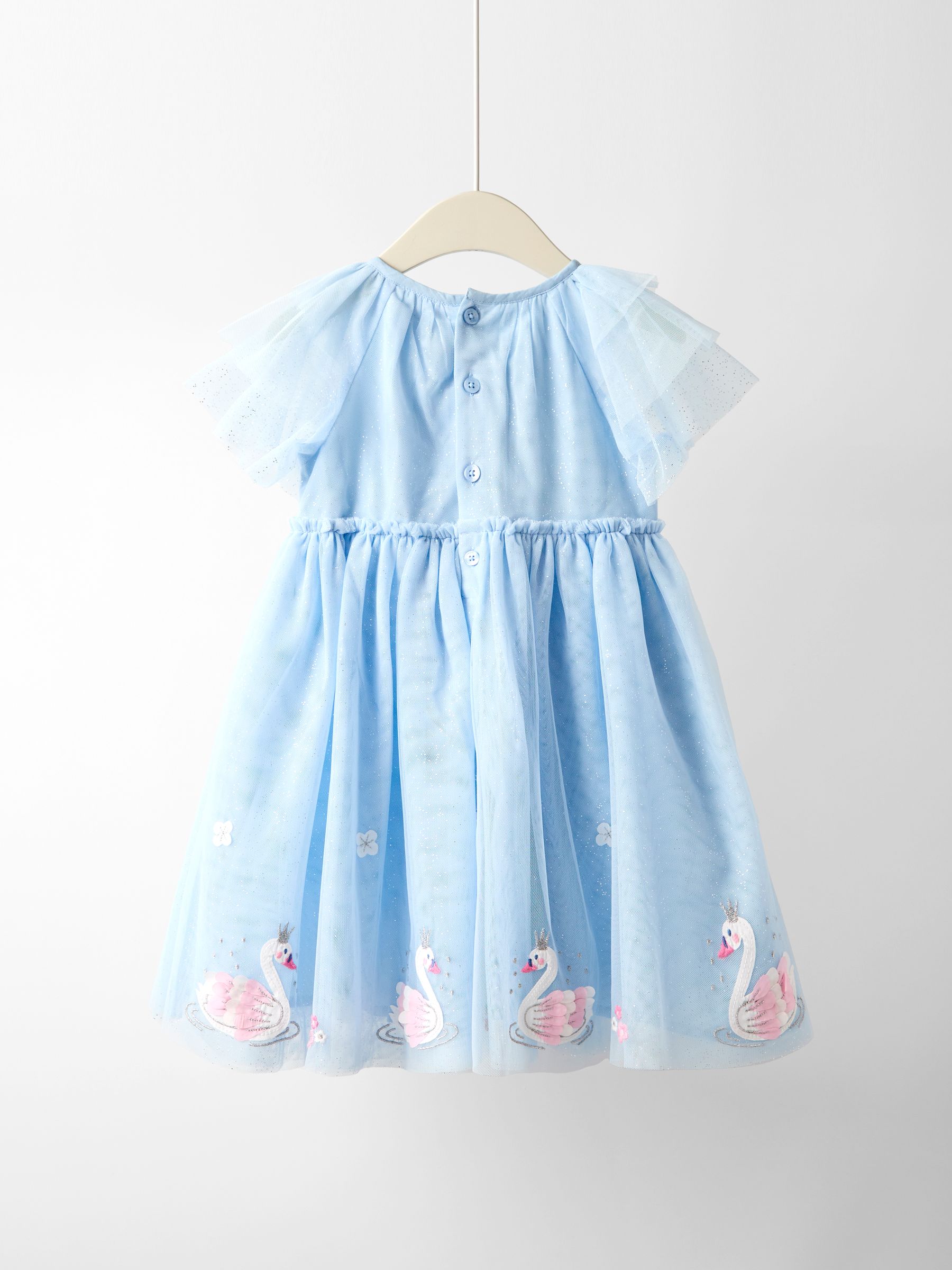 Blue Swan Appliqué Tulle Party Dress - Image 2 of 4